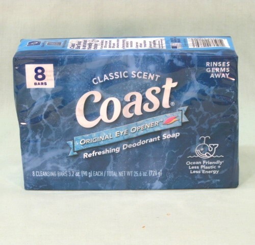 COAST Deodorant Soap 8 Pack of 3.2 oz Bars Classic Scent