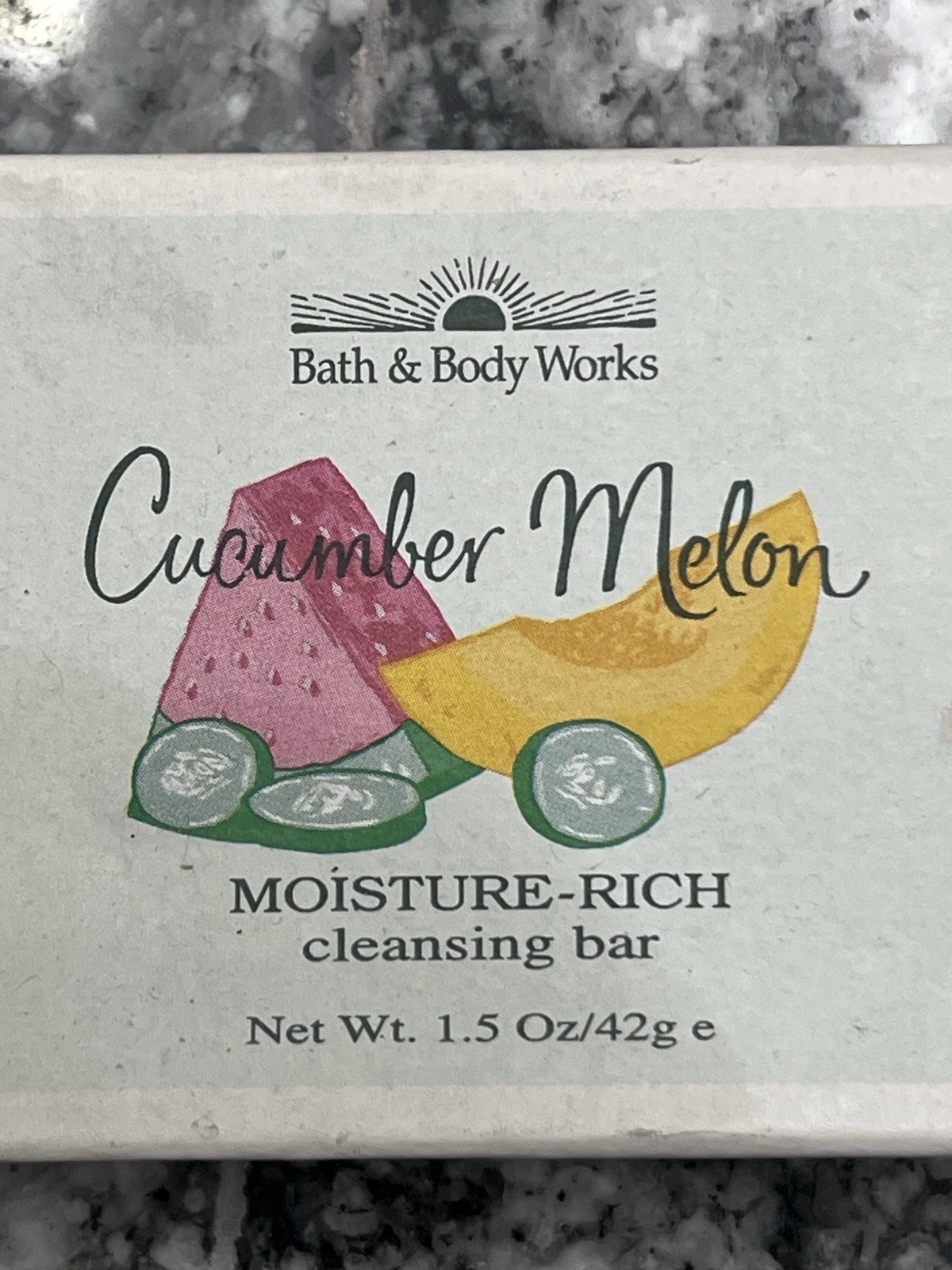 BATH & BODY WORKS LOT OF 2 CUCUMBER MELON Moisture Rich CLEANSING BARS NEW