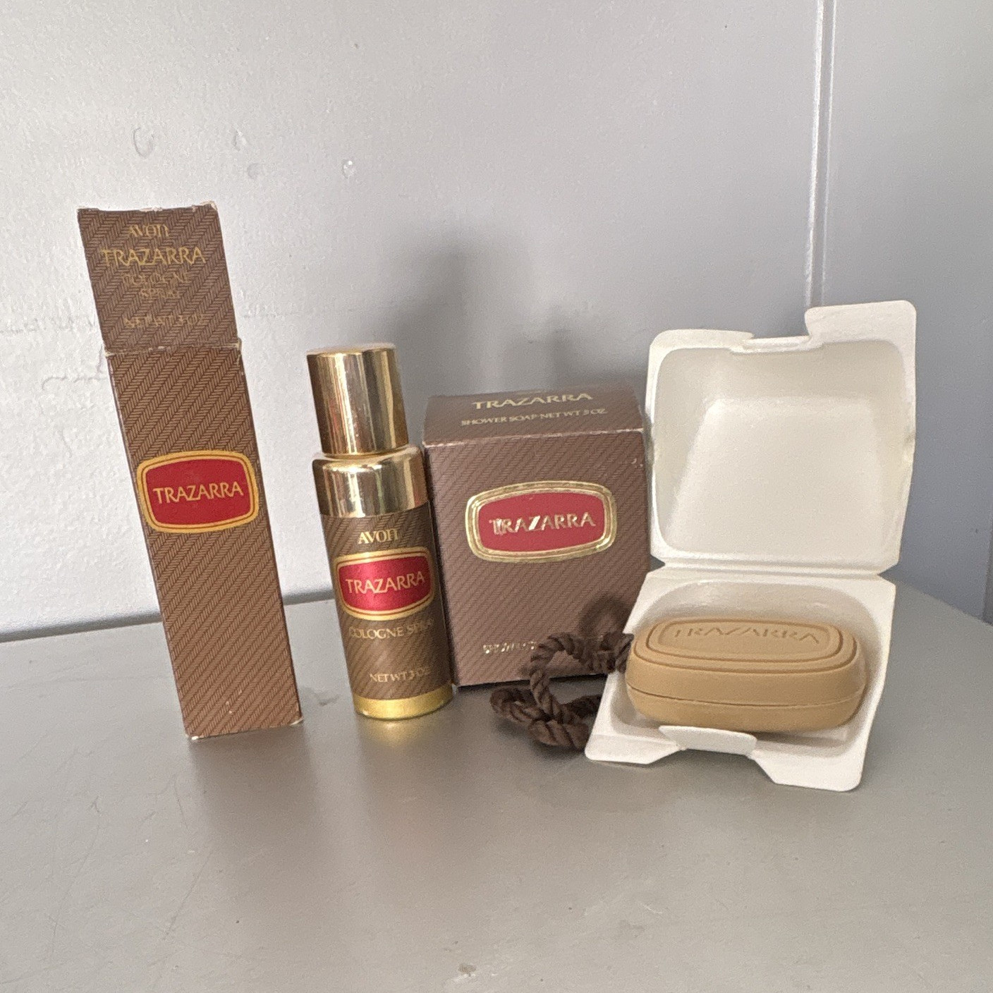 Avon Trazarra Beige Body Bar Soap on a Rope,PLEASE READ DESCRIPTION