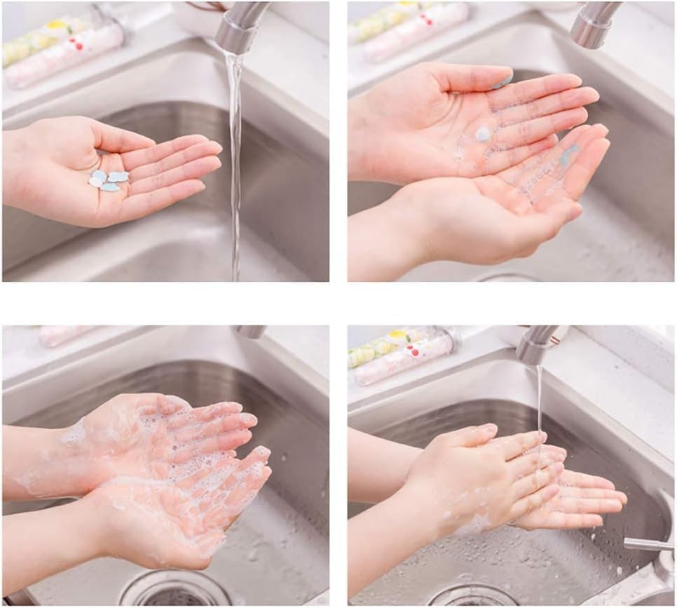 5 Boxes Disposable Paper Soap Sheets Portable Travel Scented Hand Wash Flakes