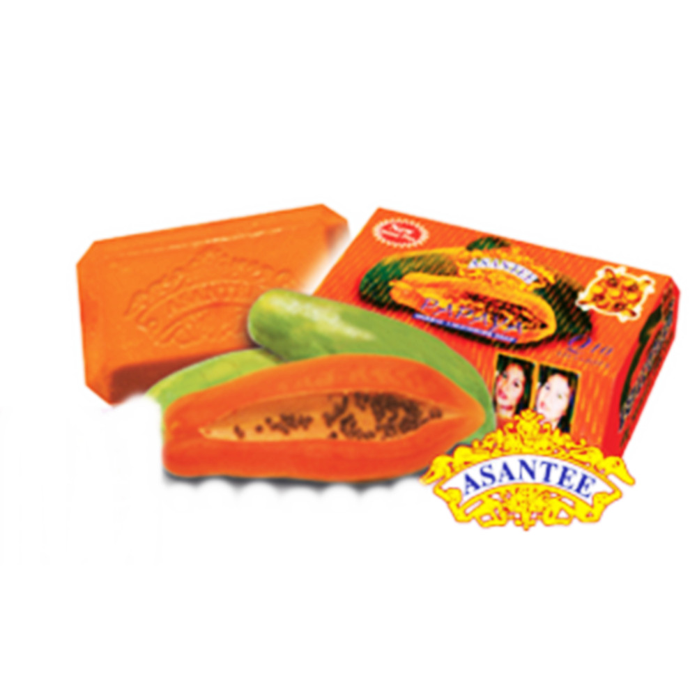Asantee Soap Papaya Honey Skin Herbal Face Body Q10 AHA BHA 125 g Whitening