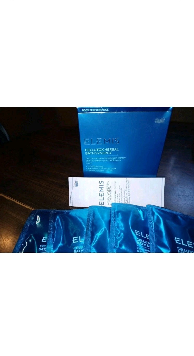 Elemis Cellutox Herbal Bath Synergy 300g/ 10.6oz 10 Sachets New Open Box NOB