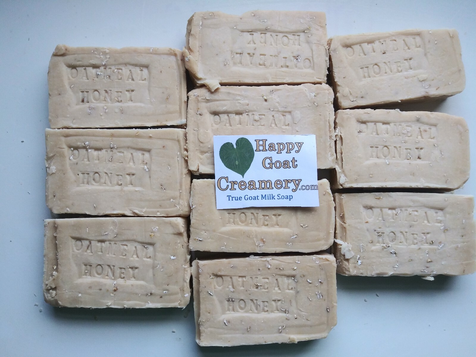 10 BARS OATMEAL & HONEY RAW GOAT MILK SOAP HAPPY GOAT CREAMERY CHEAP UNSCENTED