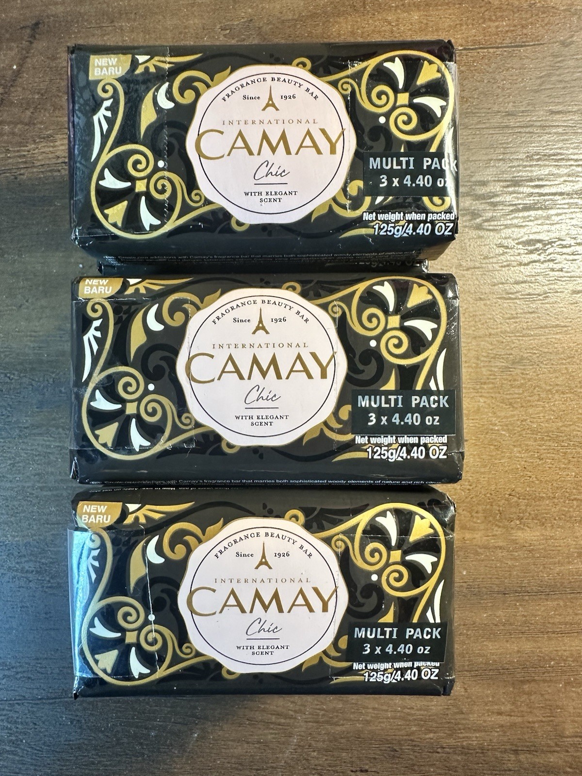 Camay International Chic Elegant Scent Deodorant Soap 4.4Oz x 9 Bars