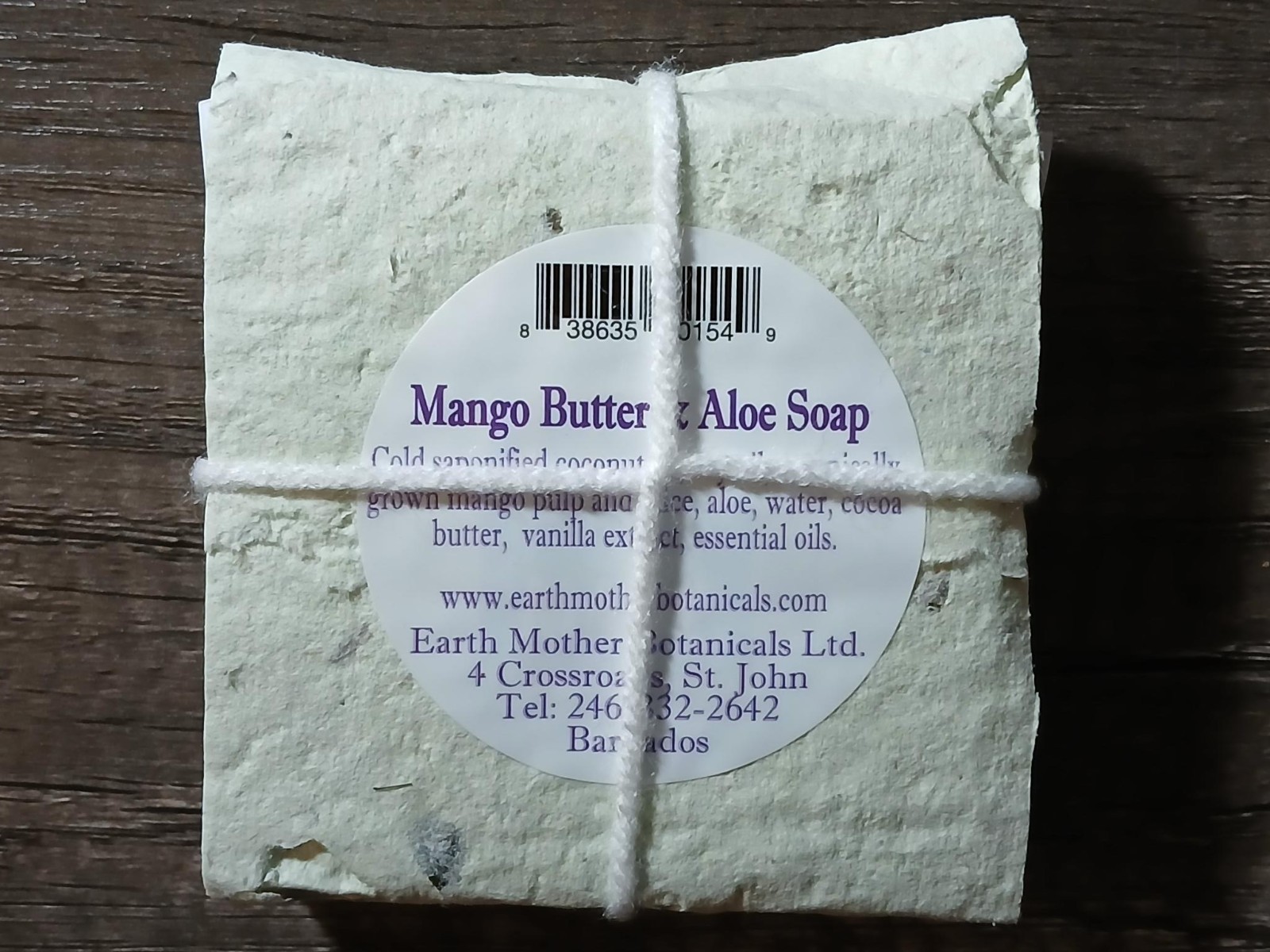 Mango Butter & Aloe Soap 4 oz (113 g) Barbados Caribbean