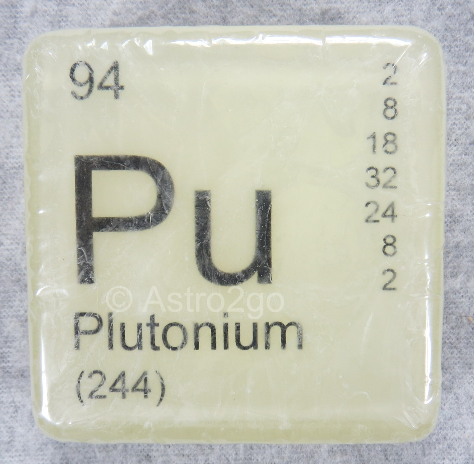 PERIODIC TABLE ELEMENT “Pu” PLUTONIUM NOVELTY GLOW HAND SOAP-4 oz JUST BUBBLY