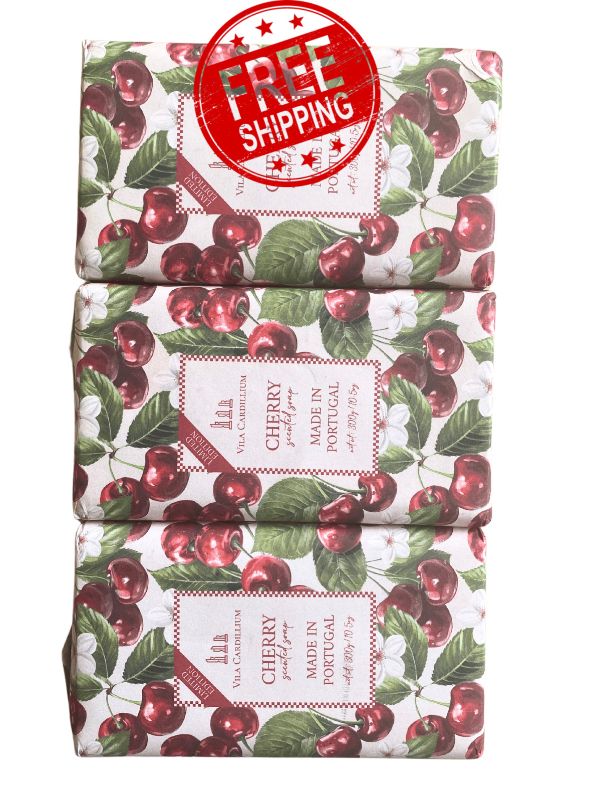 Cherry Scented Soap ~ Made In Portugal (3-Pack)