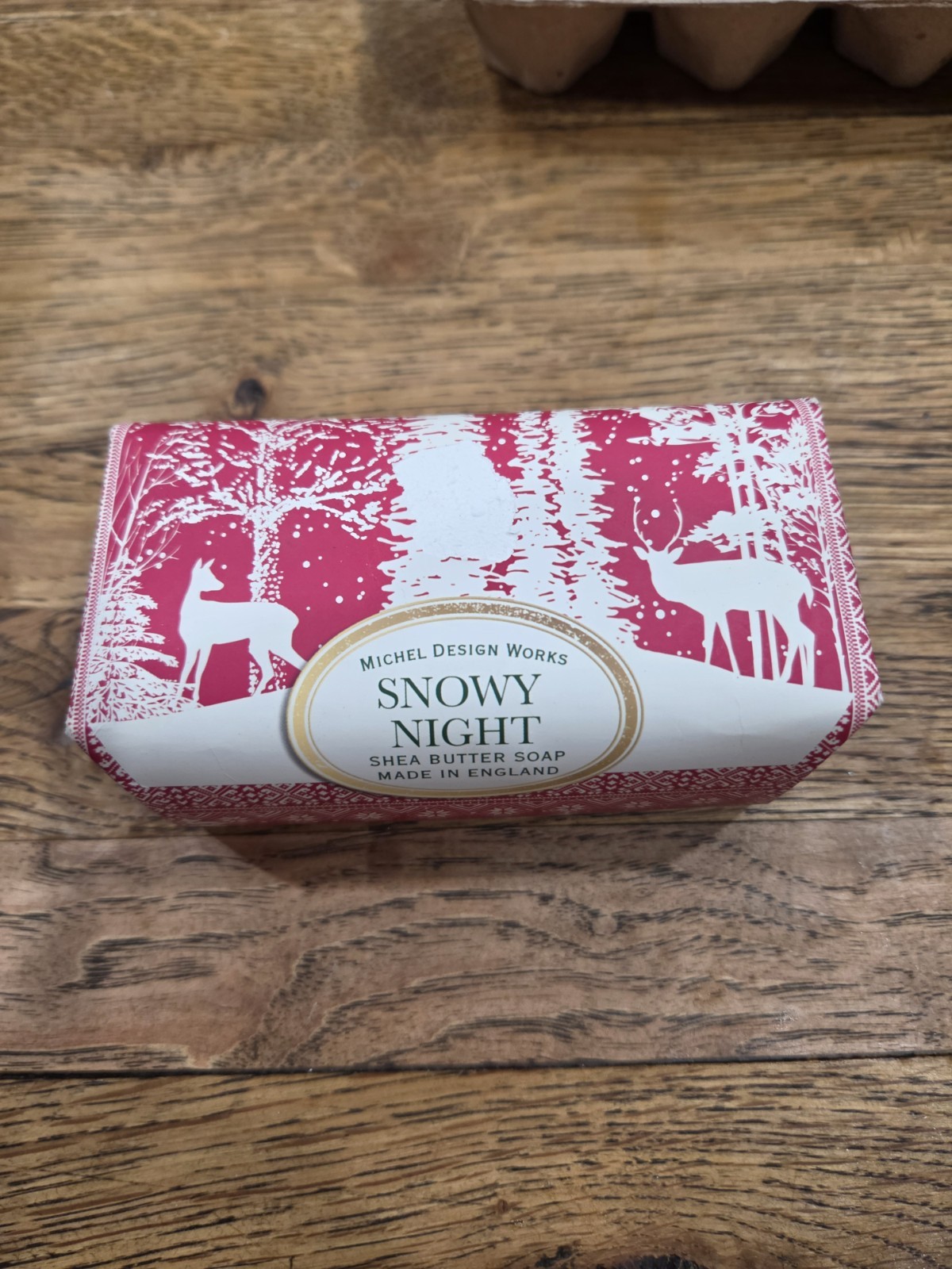 New Michel Design Works “Snowy Night” Large Shea Butter Soap Made in England