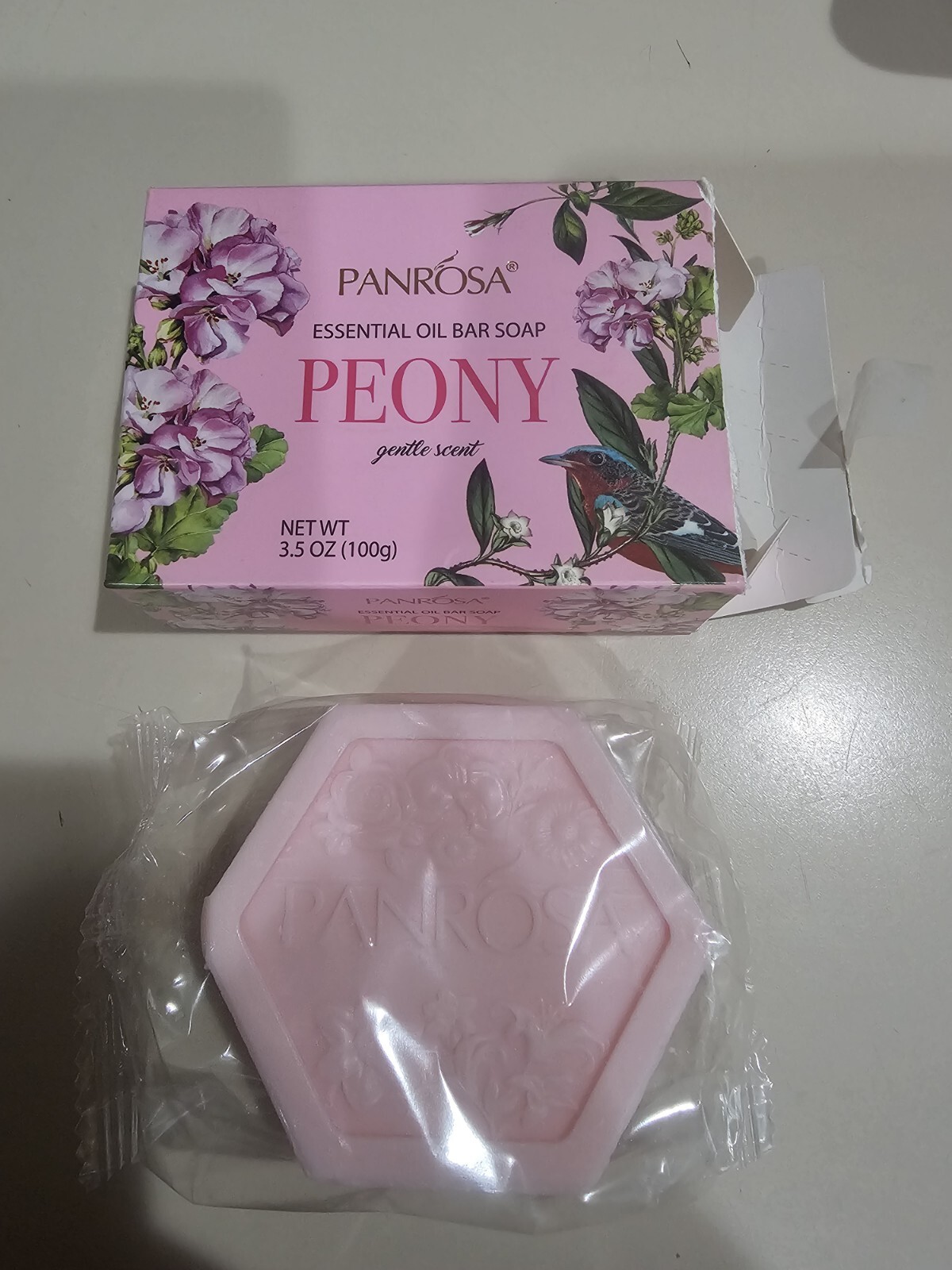 Lot 4 Panrosa Essential Oil Bar Soap Peony Gentle Scent 3.5 Oz