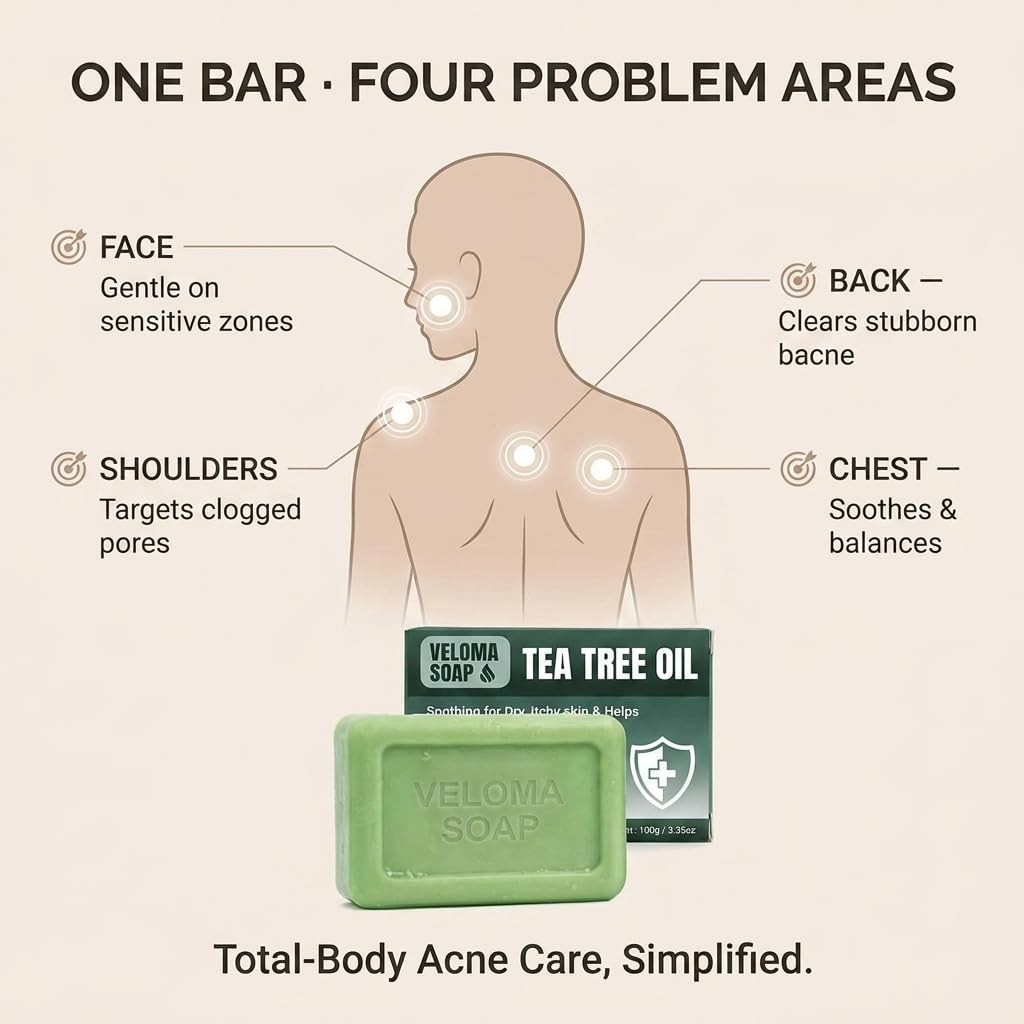Official Veloma Antifungal Soap,Veloma Soap,with Tea Tree Oil & Coconut Oil &…