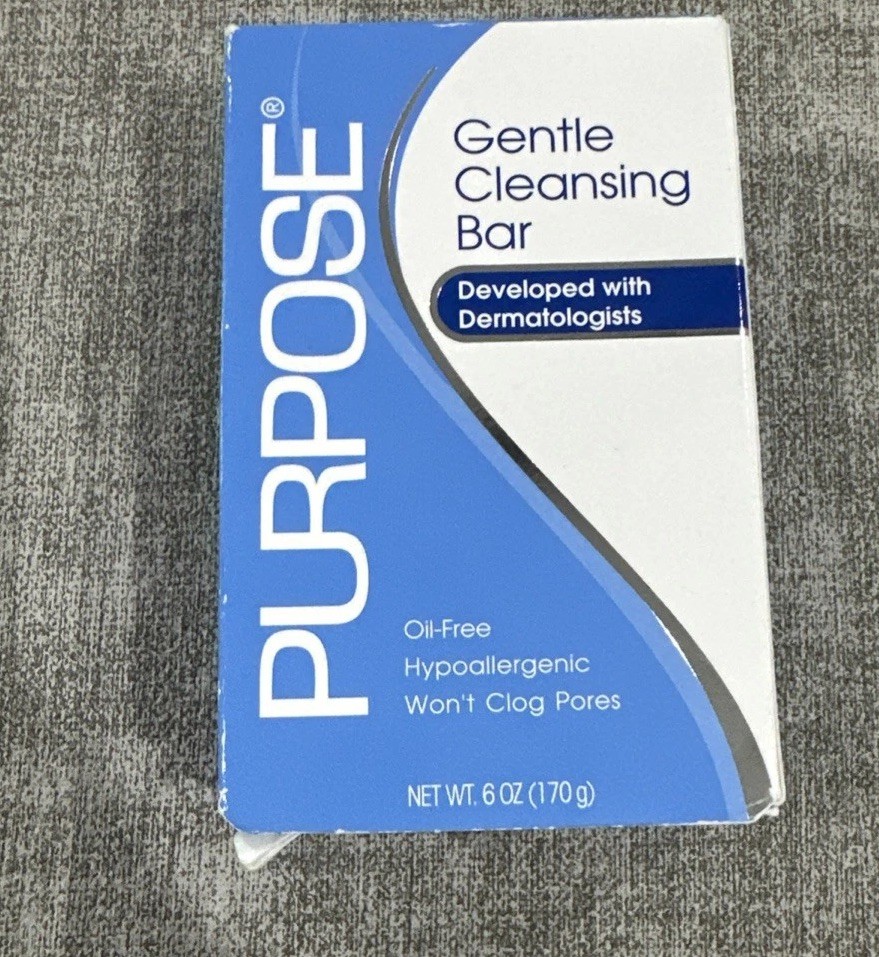 Purpose Gentle Cleansing Face Bar Soap Oil-Free Hypoallergenic 6 Ounce Brand New