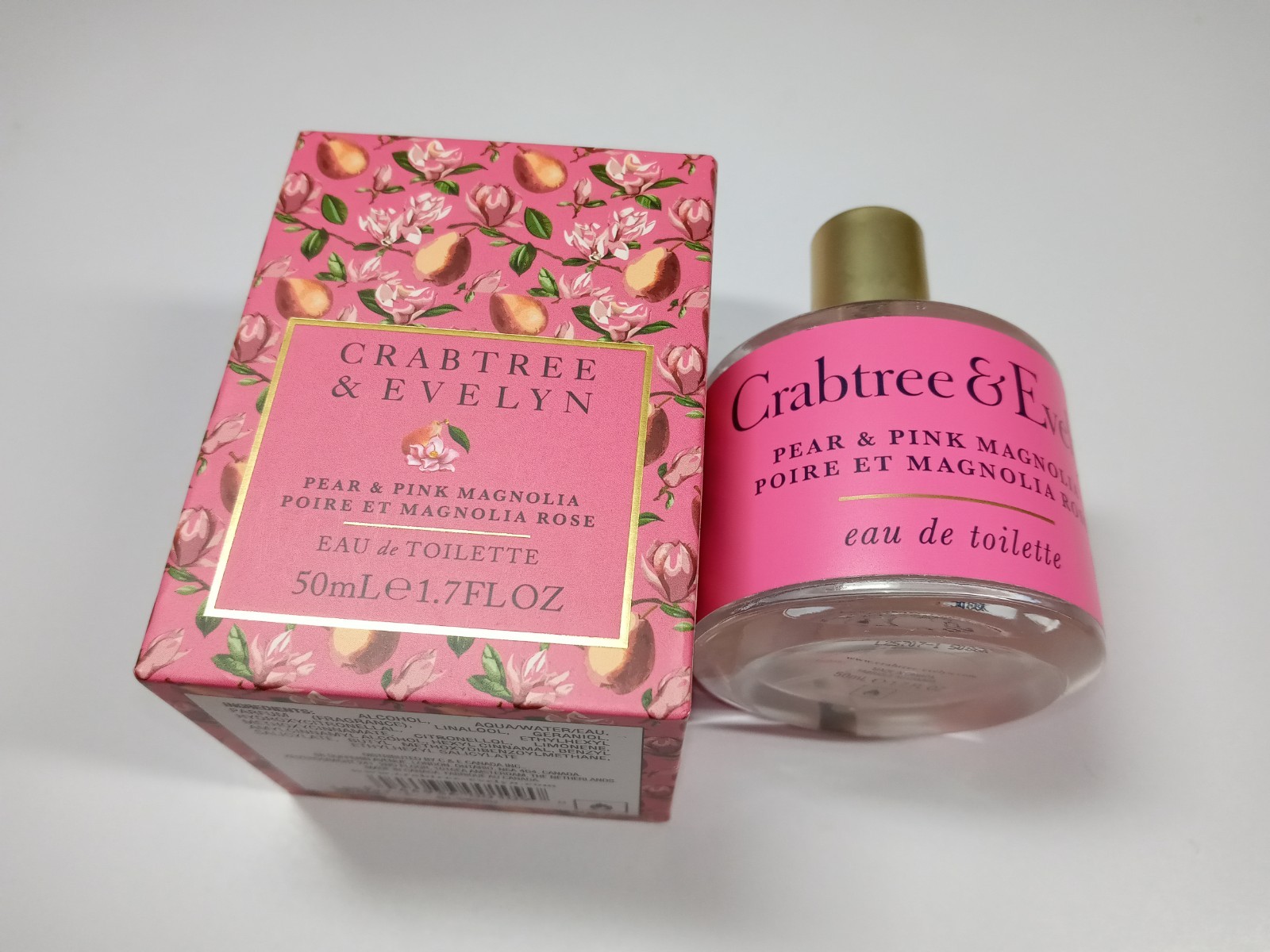 Crabtree & Evelyn Pear & Pink Magnolia Eau de Toilette 50ml/1.71oz NIB