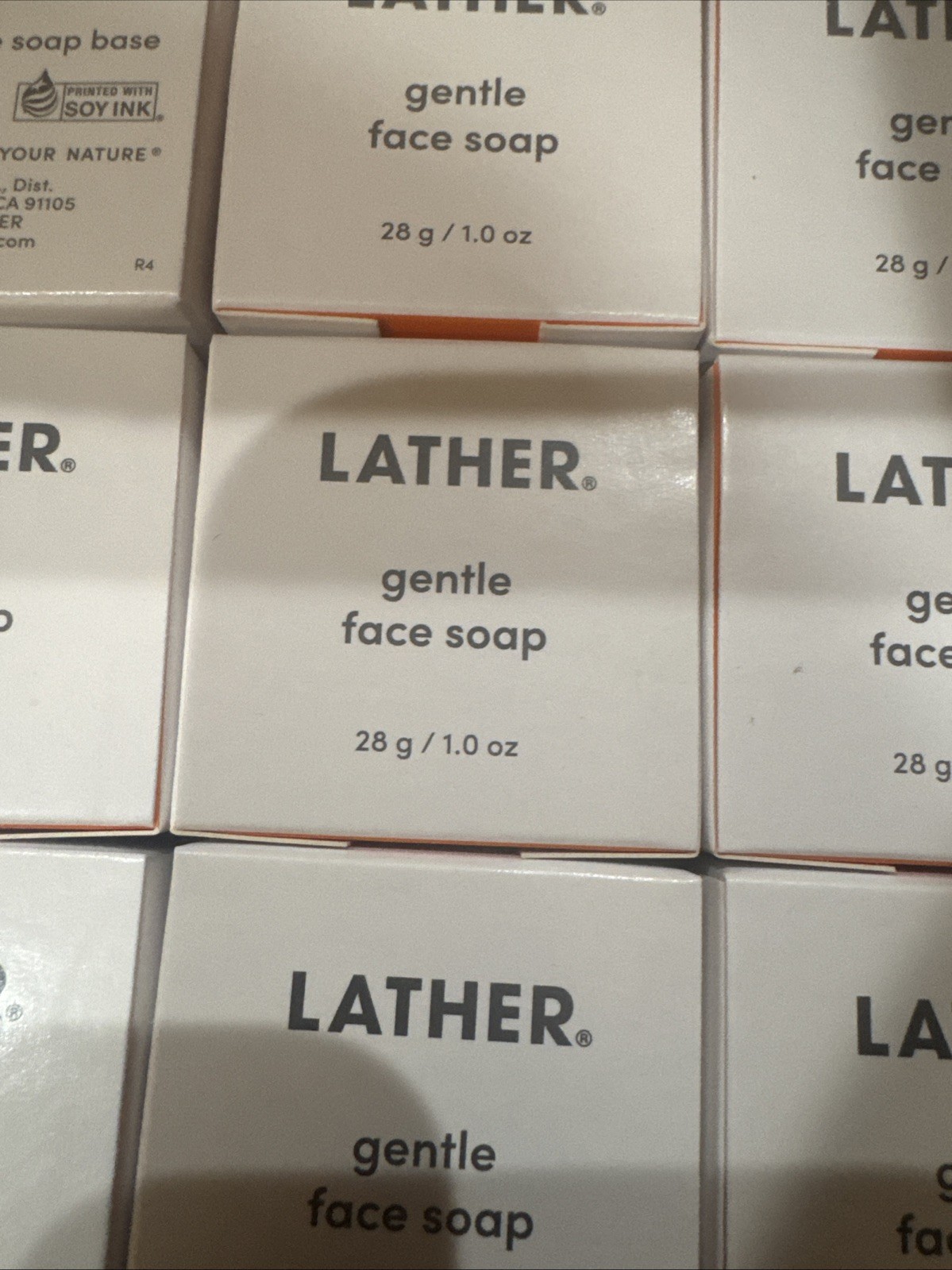 LATHER Gentle Face Soap Lot of 100 Travel Size 1 oz Bulk Hotel Airbnb Boxed