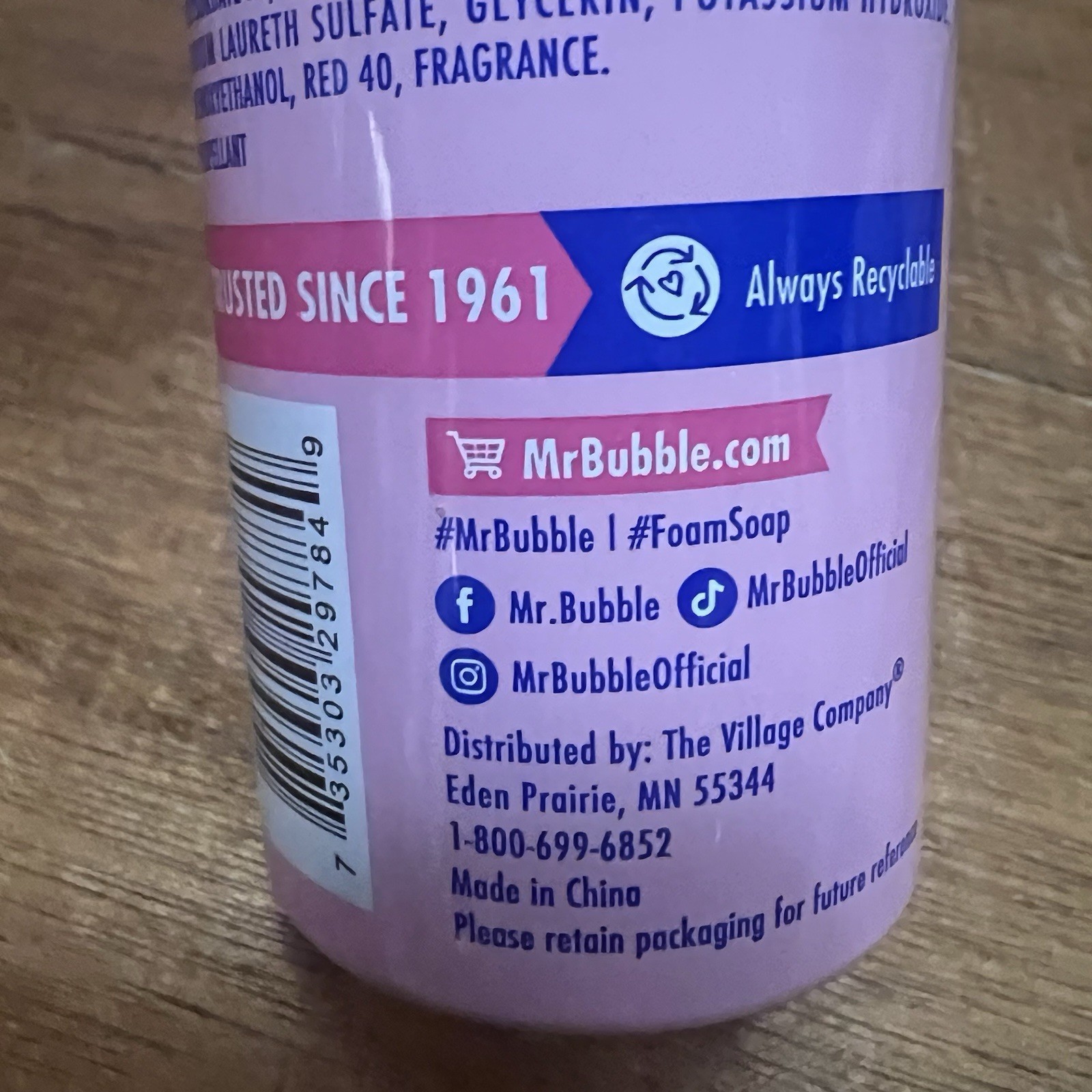 MR BUBBLE ORIGINAL Foam Soap Shape Sculpt Create FLUFFY 4 Oz