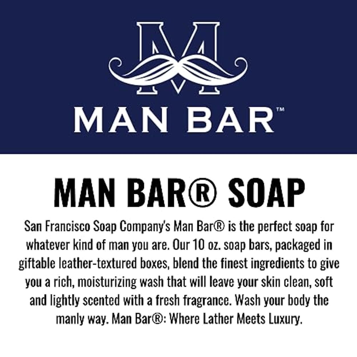 Man Bar 3-Piece Gift Set, 10 ounce (Siberian Fir, Midnight Amber, Bergamot)