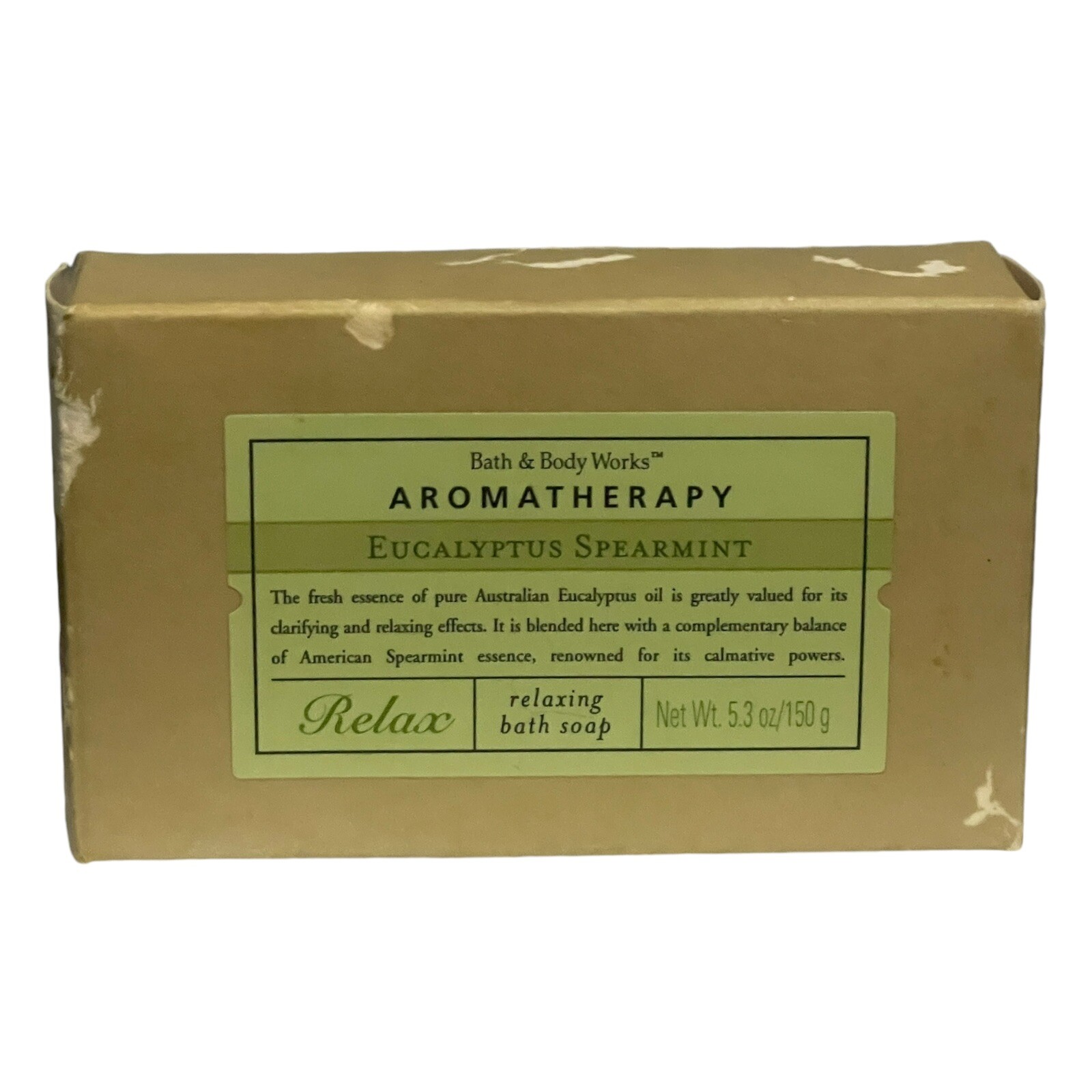 Bath Body Works Aromatherapy Eucalyptus Spearmint Relaxing Bath Soap 5.3 oz New