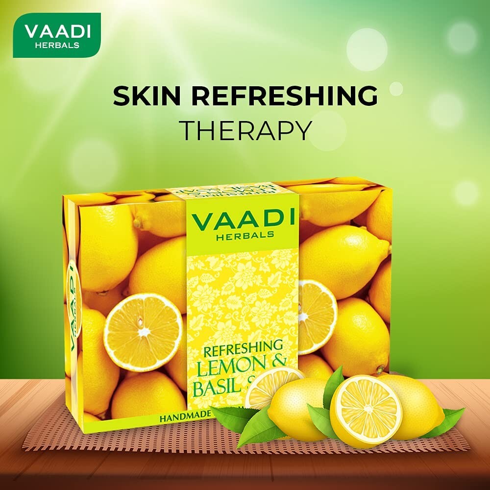 Refreshing Lemon and Basil Soap – Each 2.65 Oz, Pack of 6(16 Ounces)
