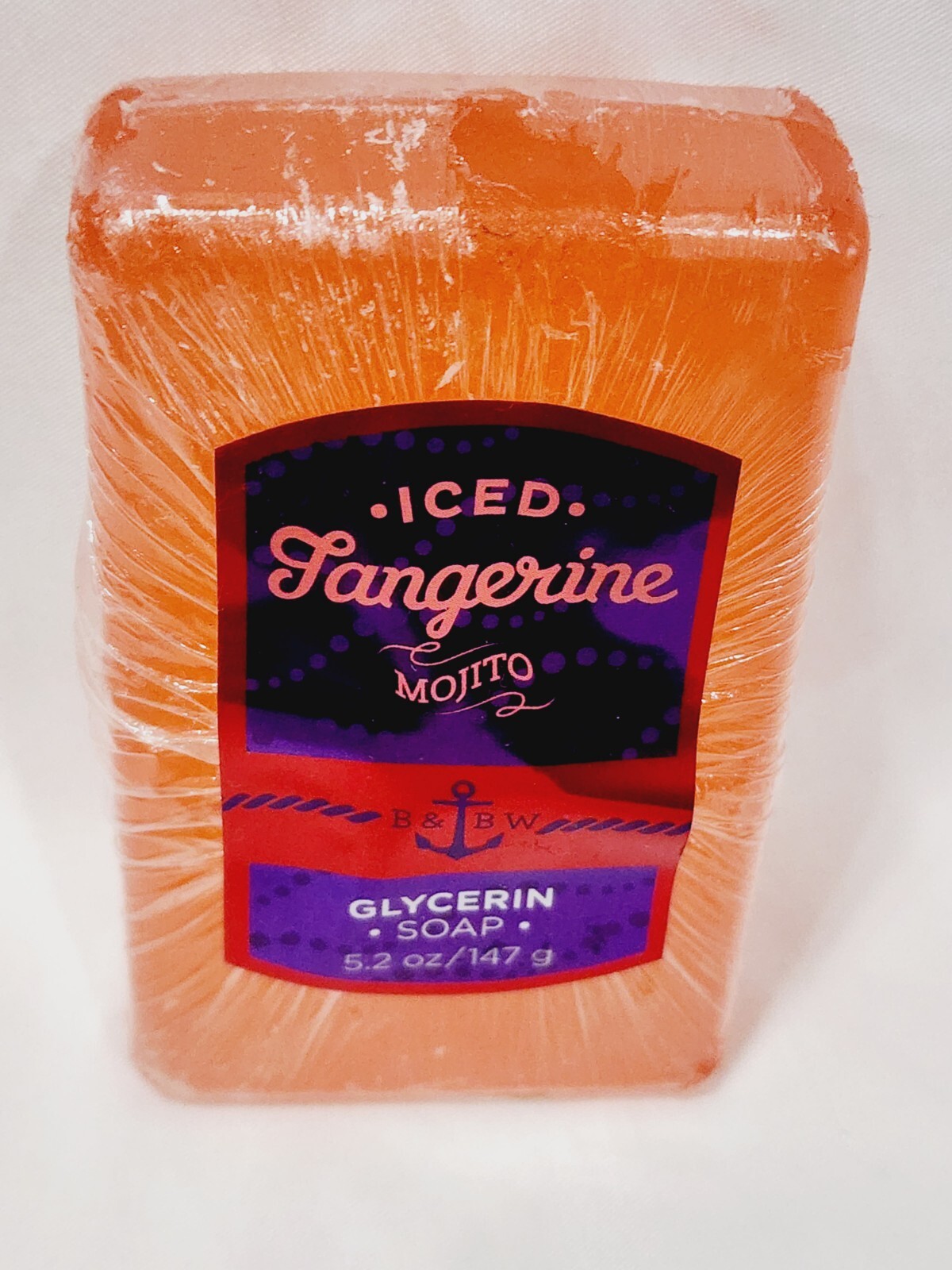 Bath & Body Works ICED TANGERINE MOJITO Glycerin Bar Soap Body 5.2 oz/147g New