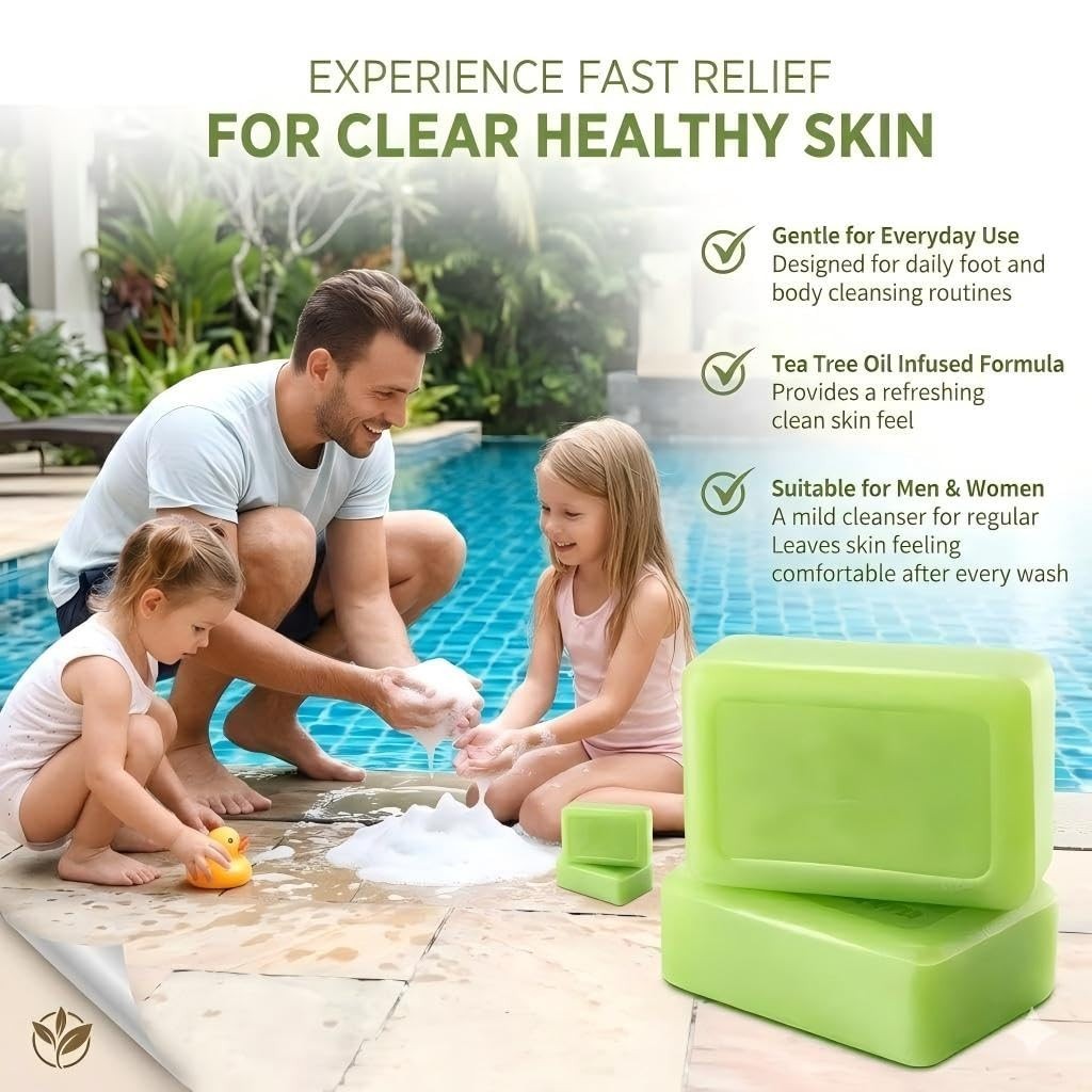 2 Pack Tea Tree Soap, Antifungal Soap, Tea Tree Oil Soap for Men & Women, Relief