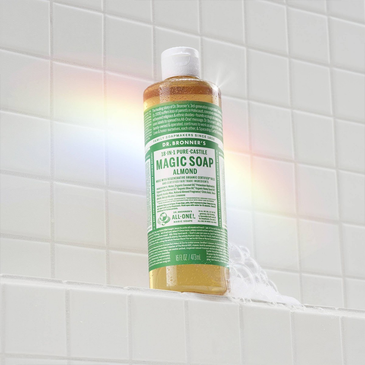 Dr. Bronner’s Magic Pure Castile Liquid Soap Bodywash – Almond – 16 fl oz