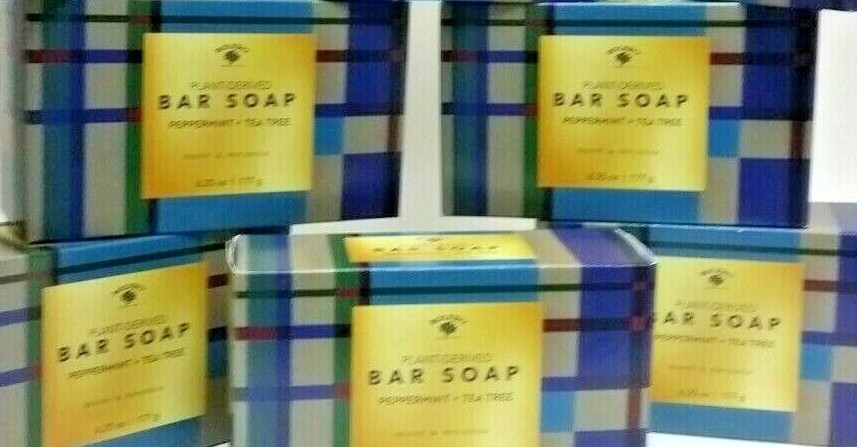 12x Large Bolero Plant Derived PEPPERMINT + TEA TREE Bar Soap Bath 6.25oz Revive