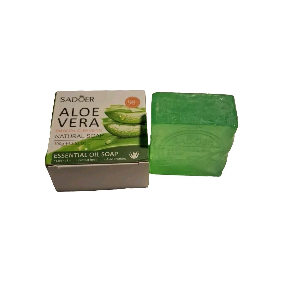 SADOER Moisturizing Aloe Vera Soap with Essential Oils Oil Control 100g/2 PACK