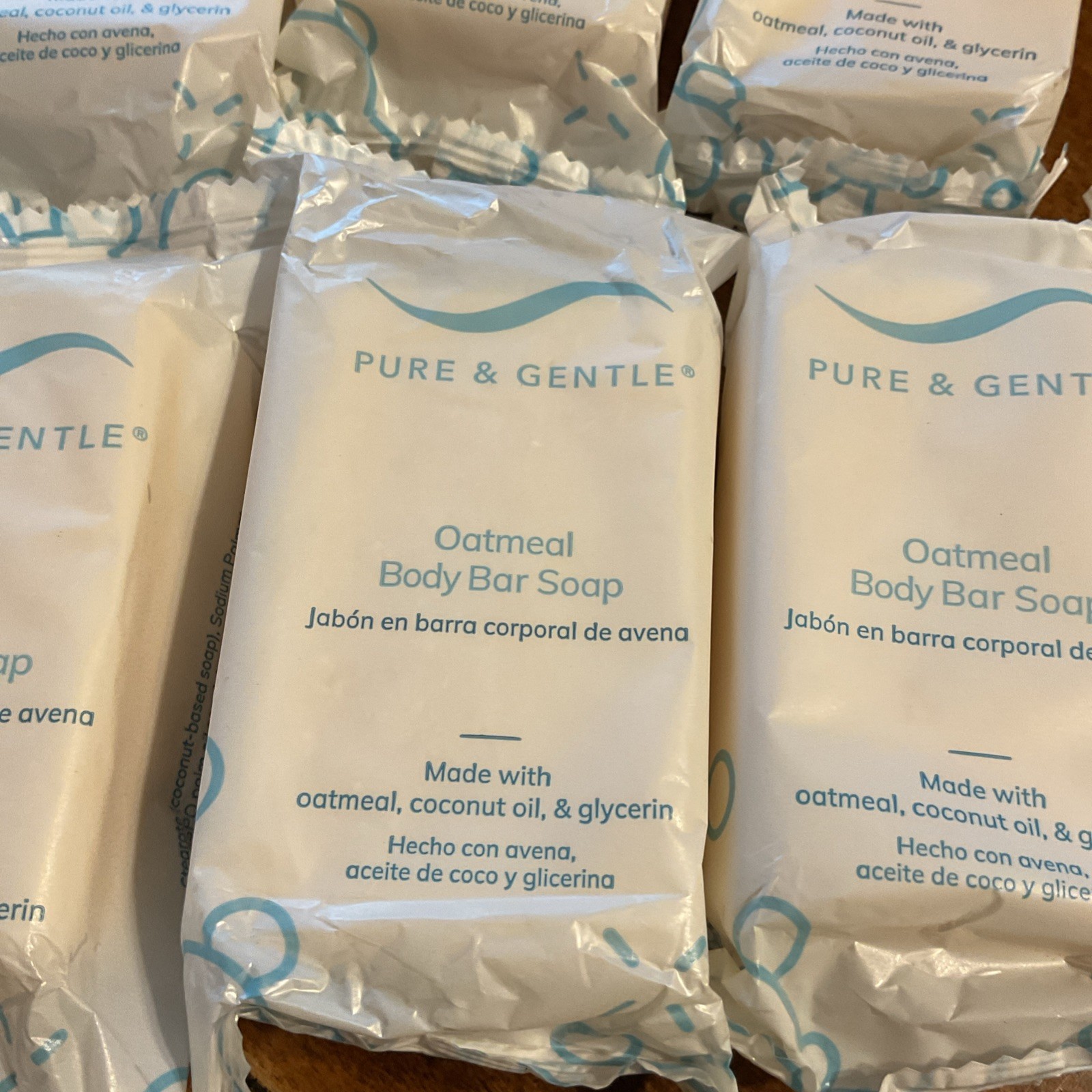 Pure & Gentle Soap Oatmeal Bath & Body Soap Bars Oat & Essential Oils 6 Bars