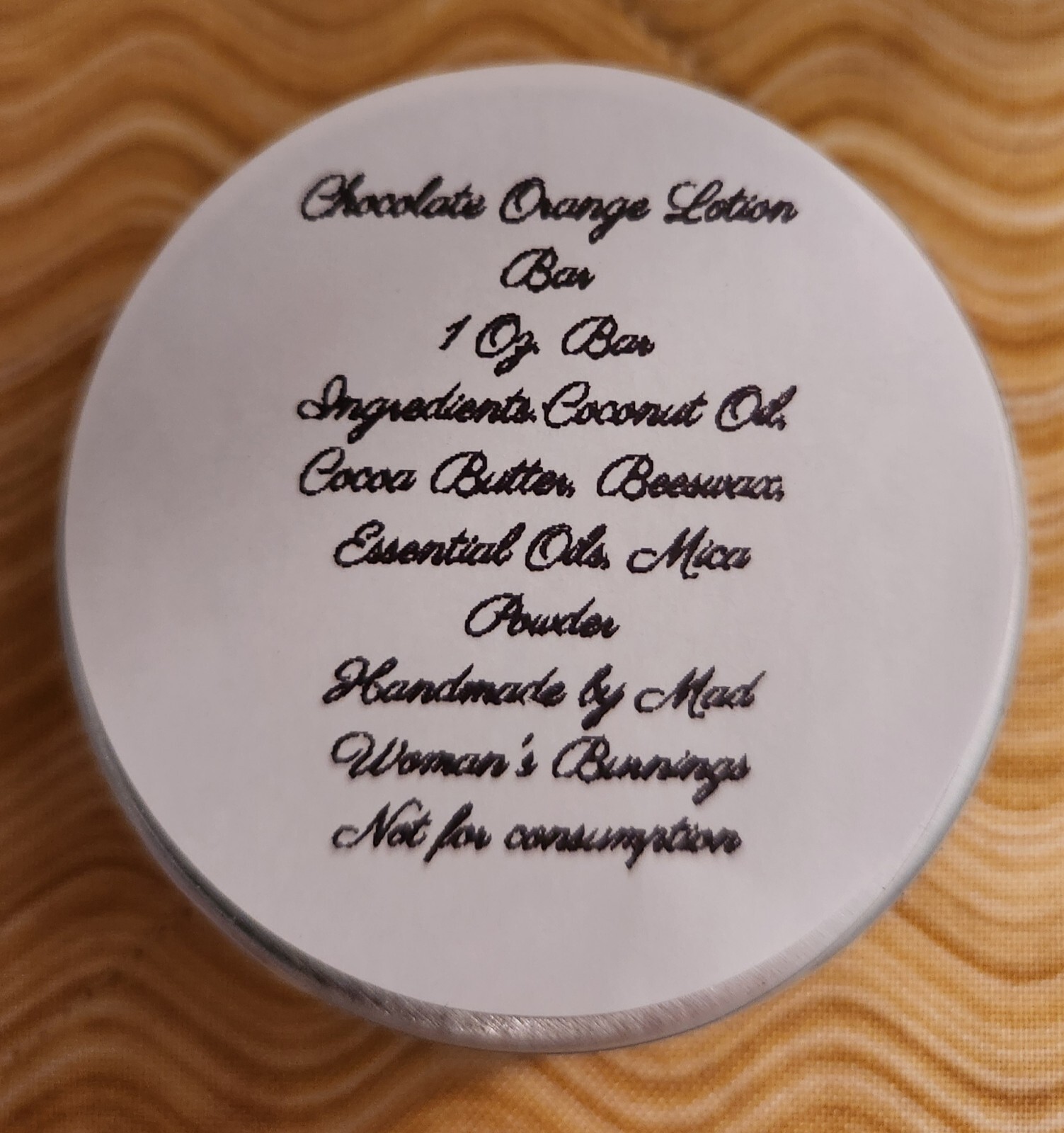Chocolate Orange Lotion Bar