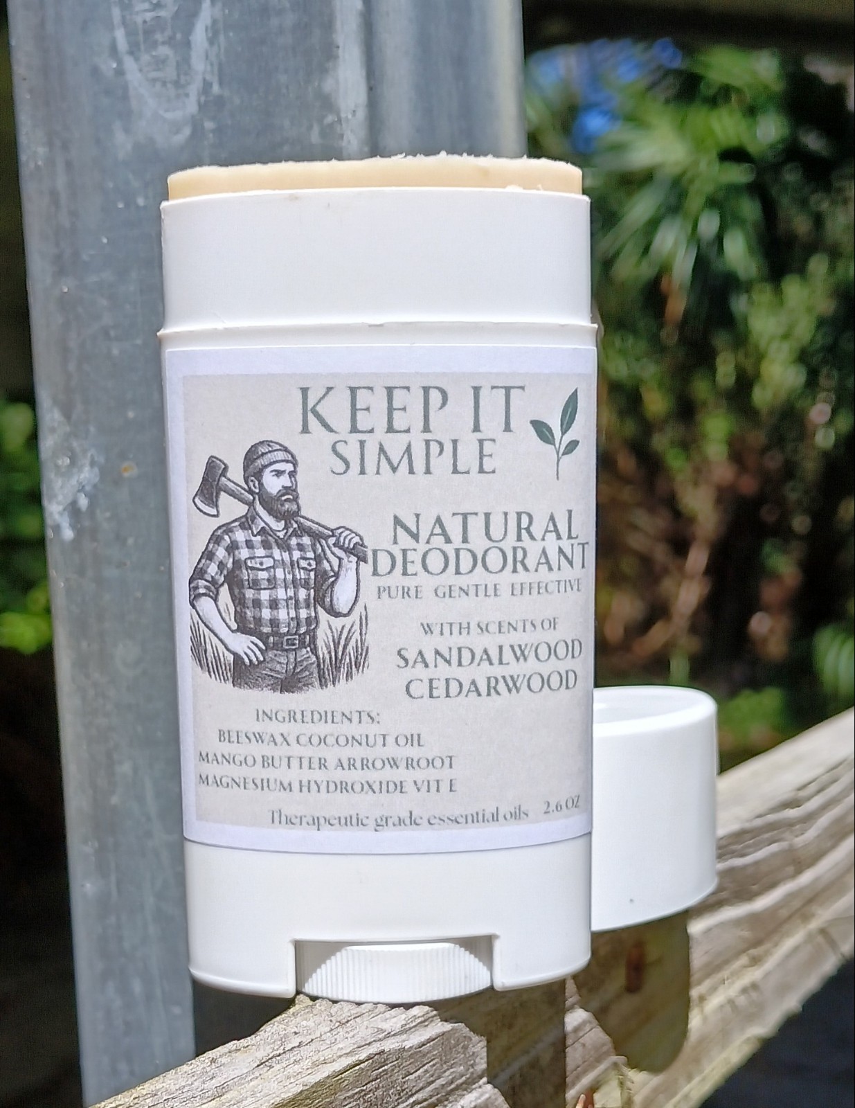 Men’s Natural Deodorant & Body Soap Sandalwood Cedarwood Postbiotic