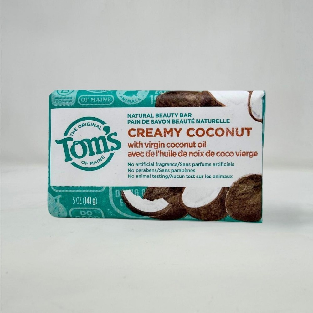 3 Pack – Tom’s of Maine Natural Beauty Bar Soap, Creamy Coconut, 5oz