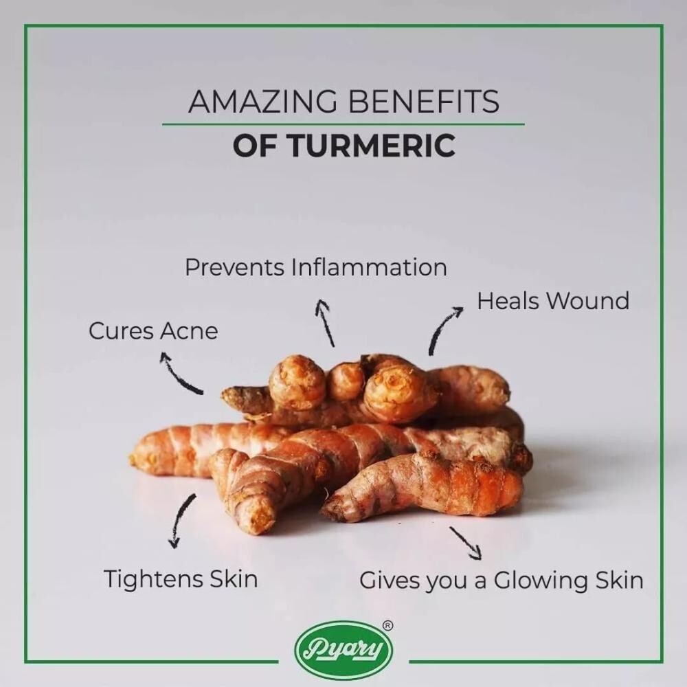 Pyary Ayurvedic Soap Turmeric Natural 100% Vegetable 75g. صابون الكركم