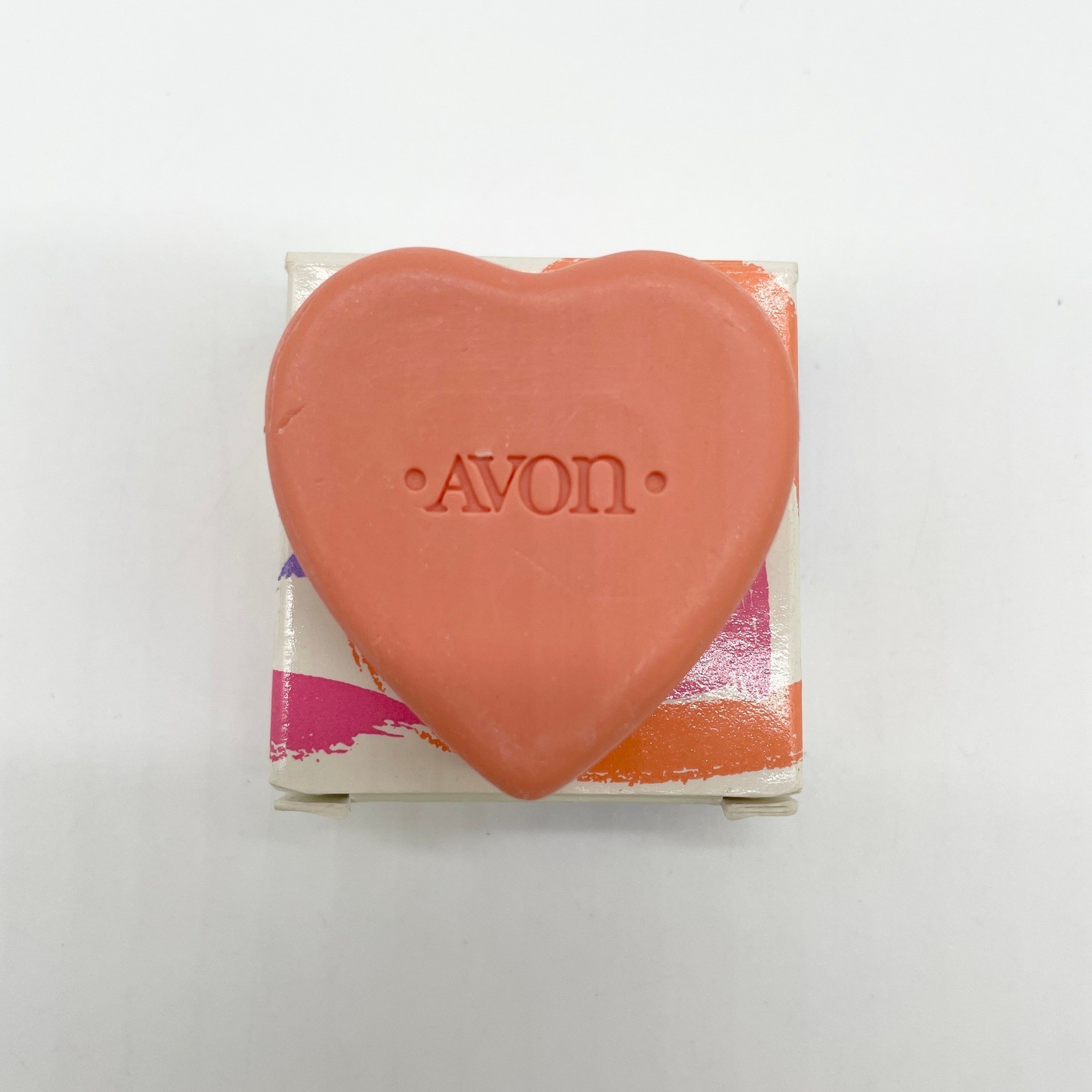 Vintage Avon Bath Soap Heart to Heart 1980s Hugs Kisses Sweetheart Valentines