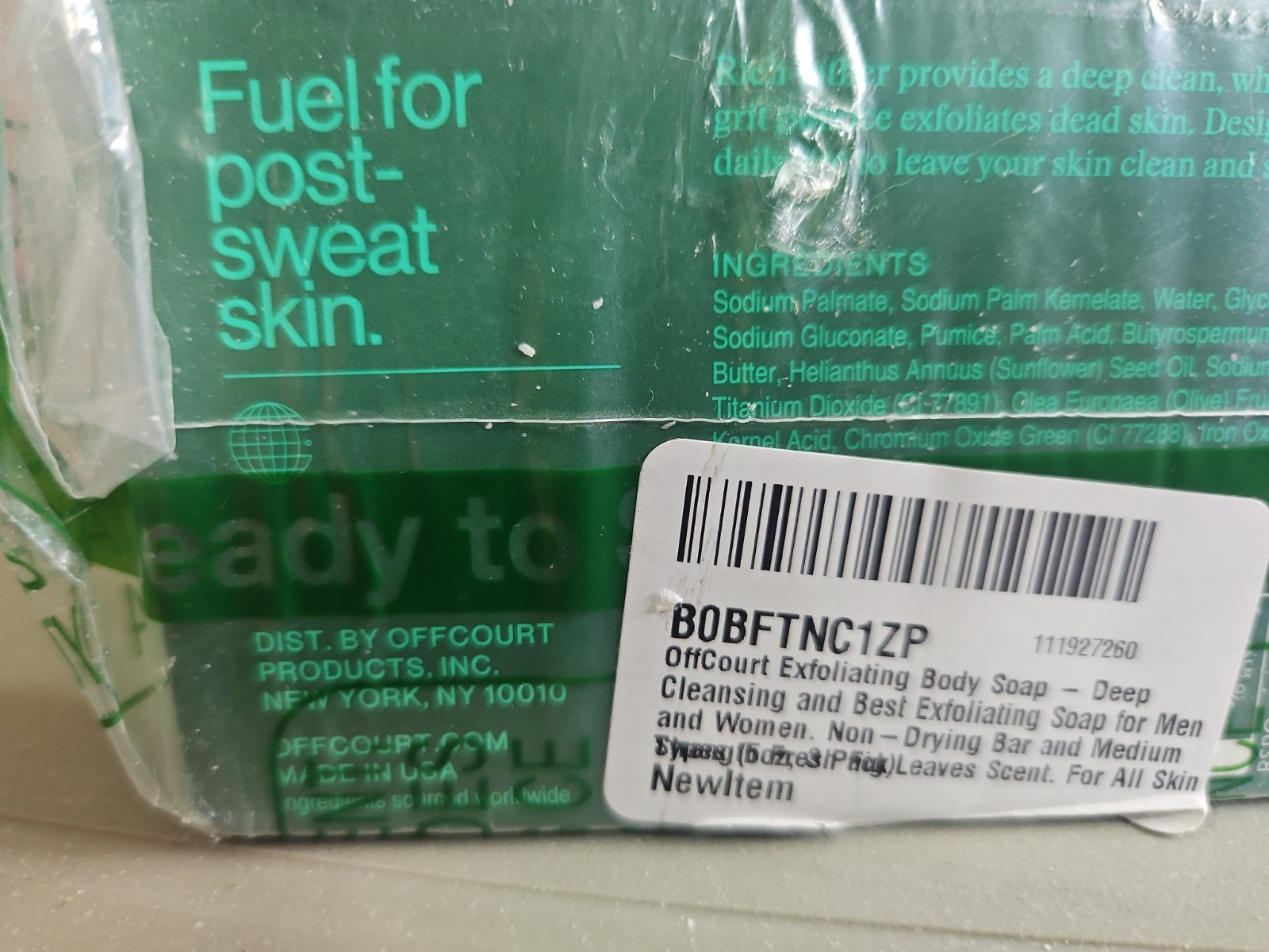(3) OffCourt Exfoliating Bar Soap – Whole Body – Fig Leaves Scent – 3 Bars Total