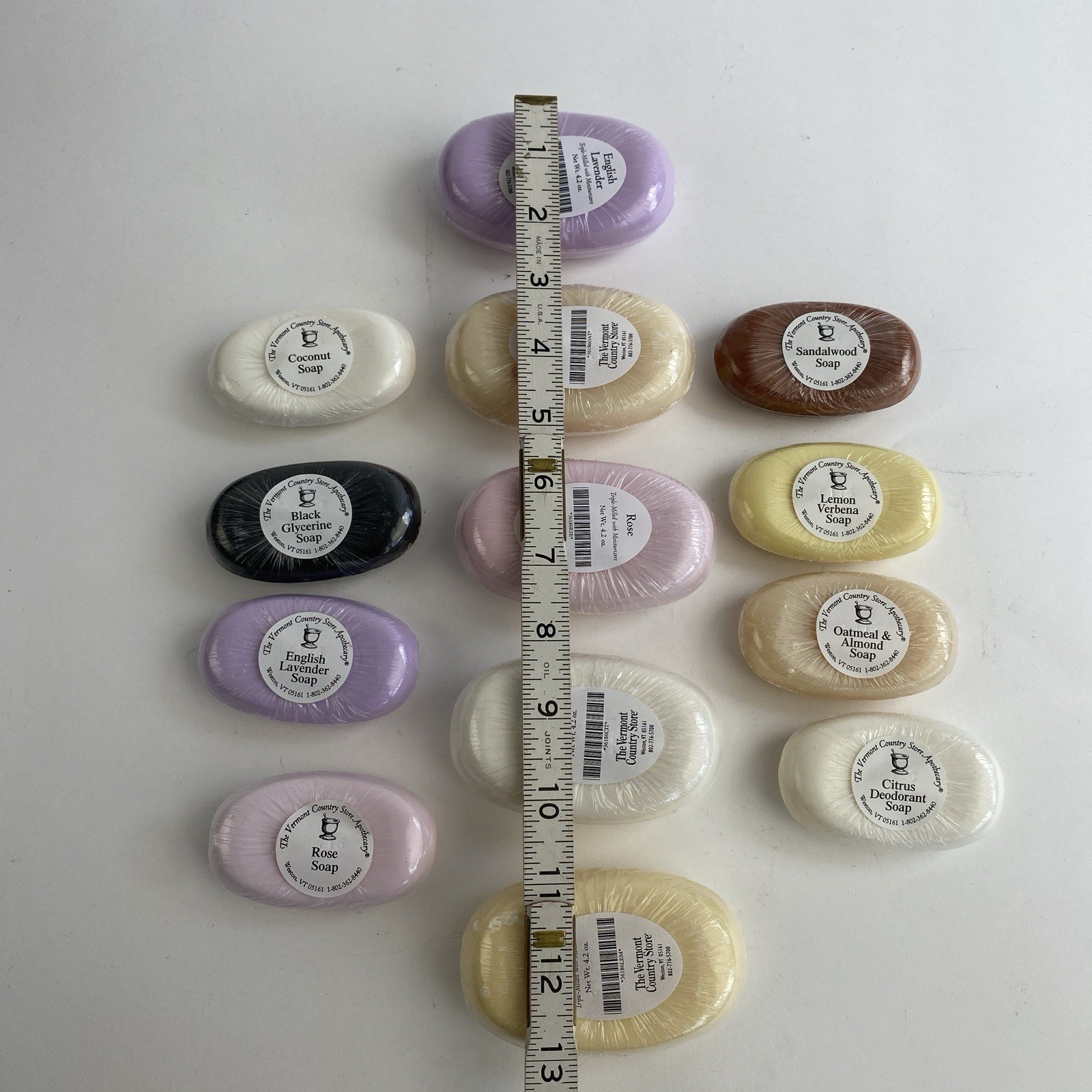 Vermont Country Store Bar Soap Lot Of 5 4.2 oz & 8 1.8 oz Apothecary 13 New