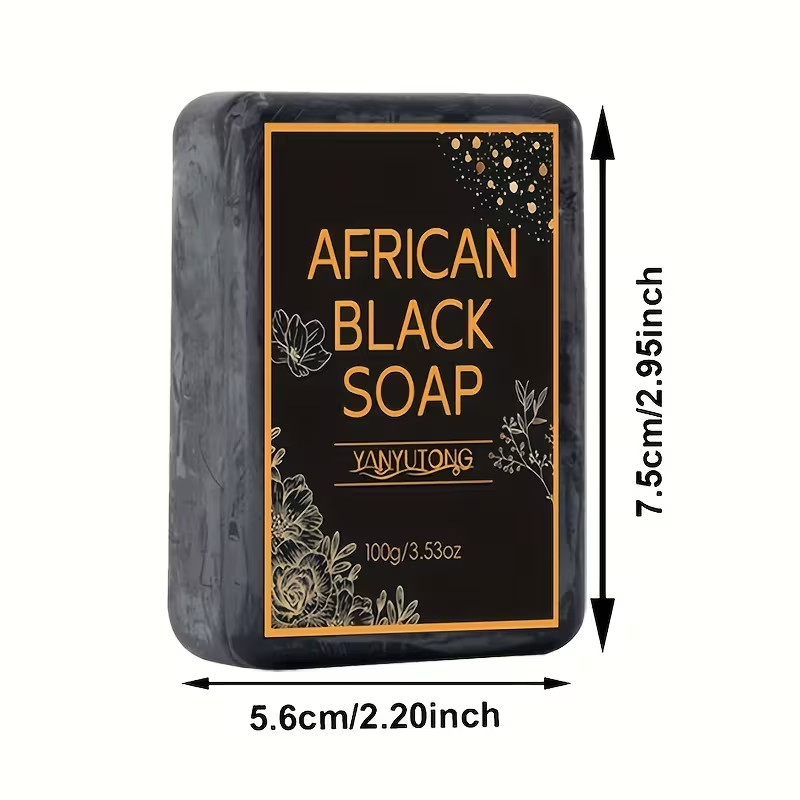 2-100g African Black Soap with Shea Butter – Moisturizing, Deep Cleansing