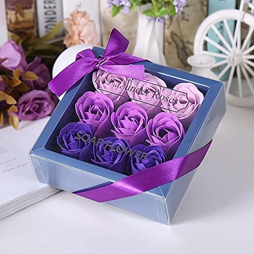 Floral Scented Bath Soap Petals – 36 Pcs Rose Essential Oil Gift Set for All Occ