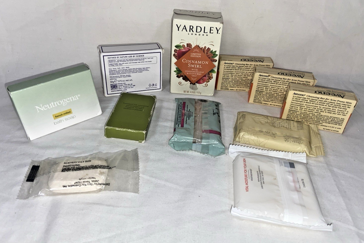 Lot of 11 Variety of Bars of Soaps, Soap Different Sizes New Including Elemis