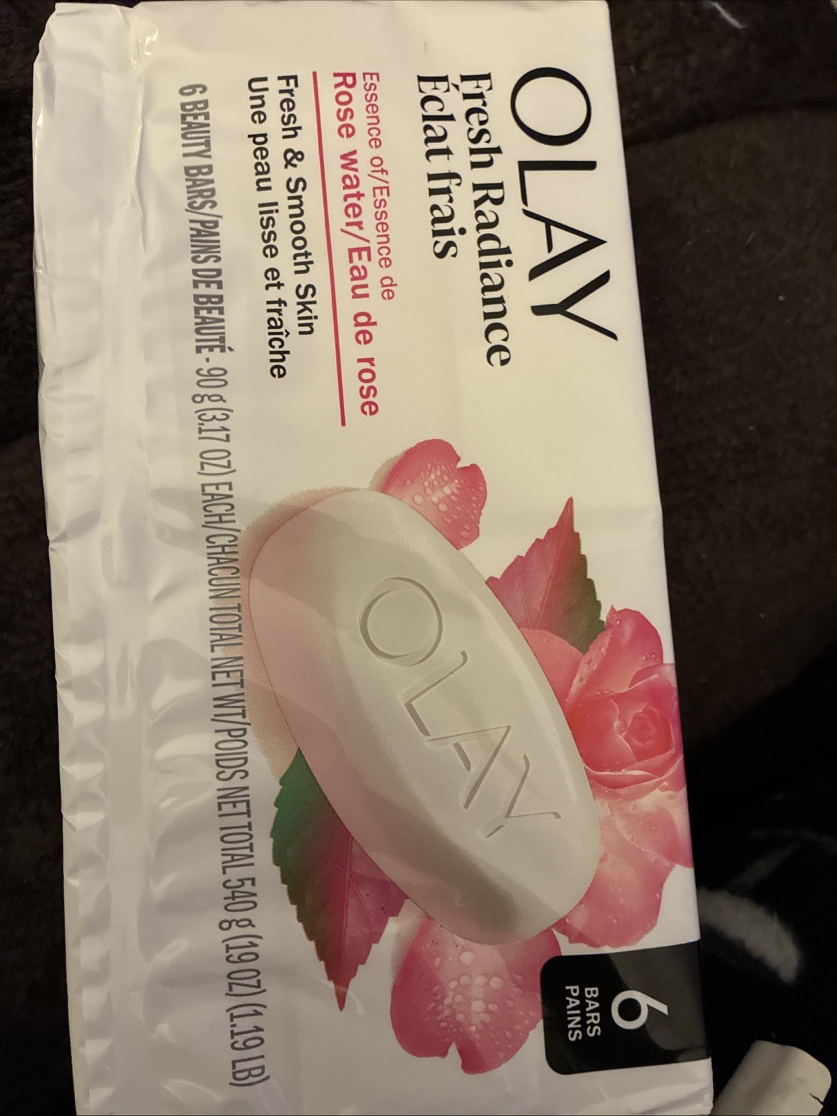 OLAY Fresh Radiance Rose Water Beauty Bar Soap, 6 Bars Total 19 fl oz