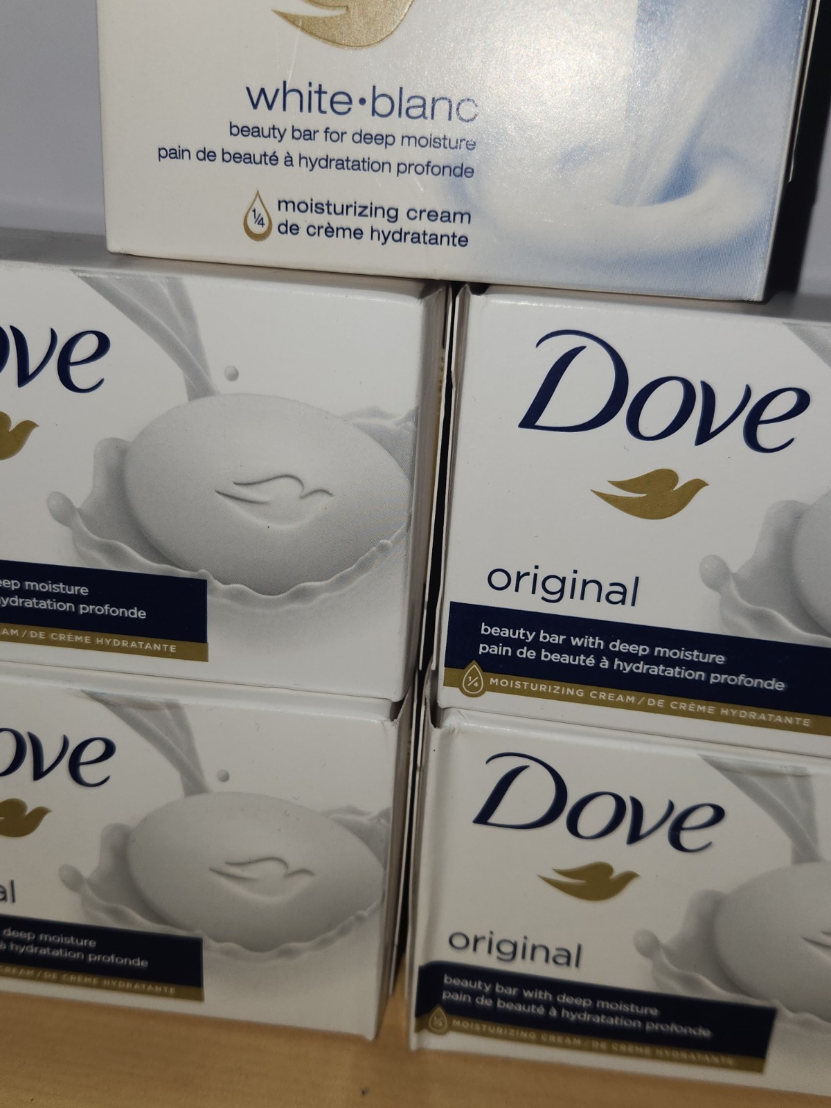 Lot Of 5 Dove Original Beauty Bar With Deep Moisturizing Cream~NEW