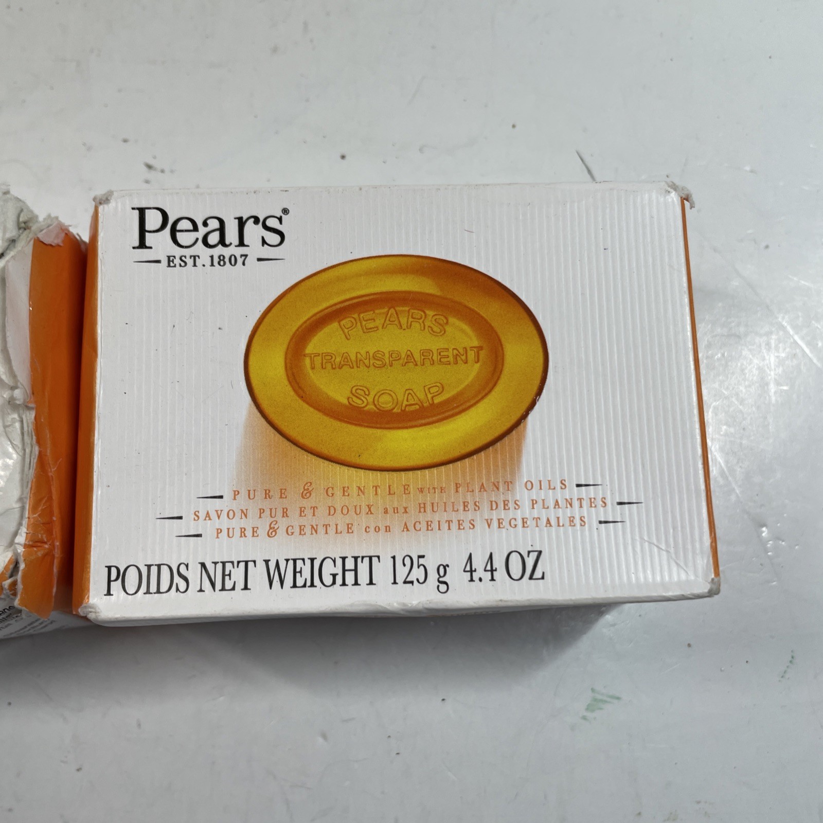 Pears Transparent Pure & Gentle with Plant Oils Bar Soap, 4.4 oz. (Pack of 2)
