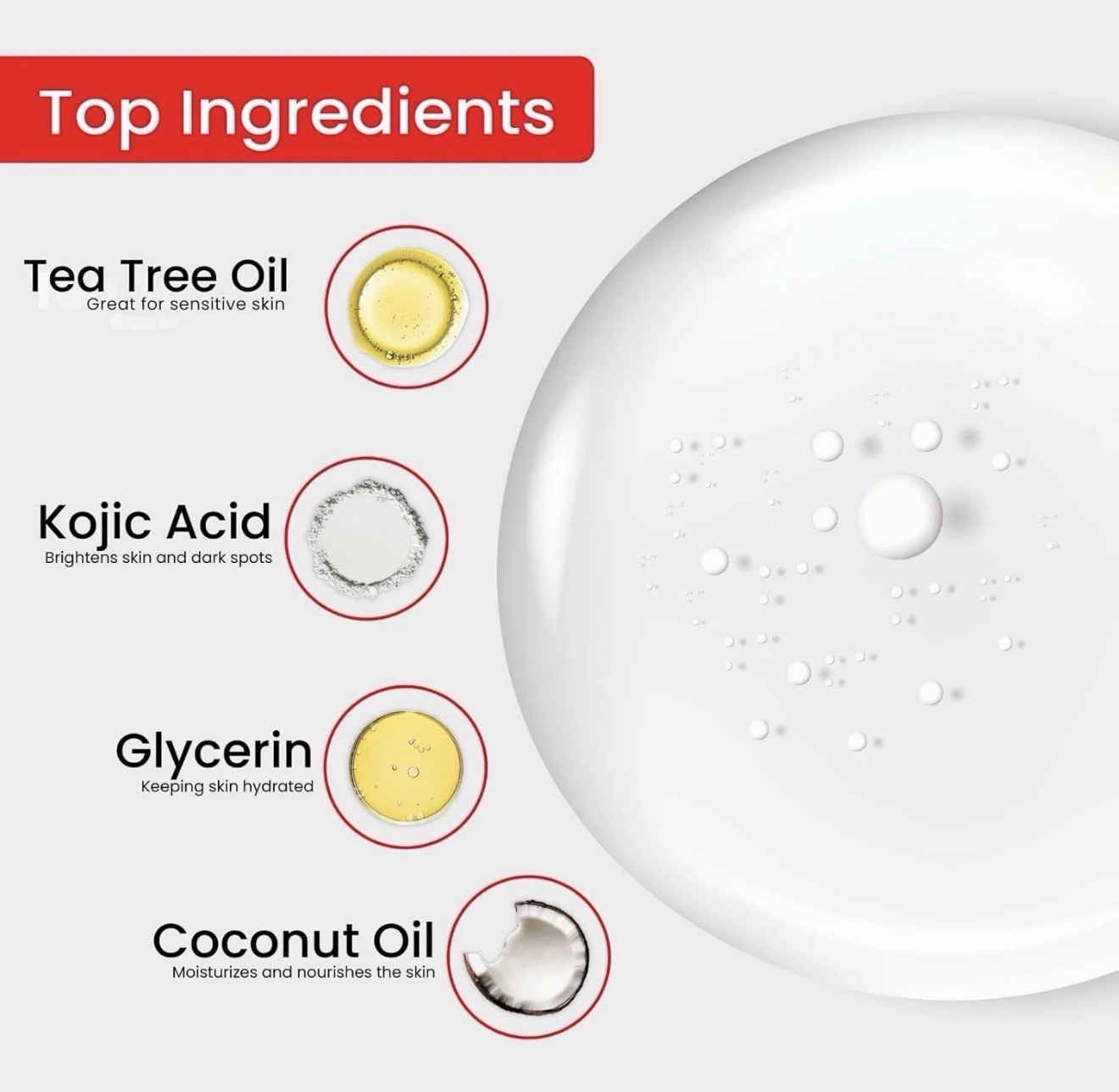 Original Kojic Acid, Dark Spot Remover Bar Soap with Coconut & Tea Tree Oil