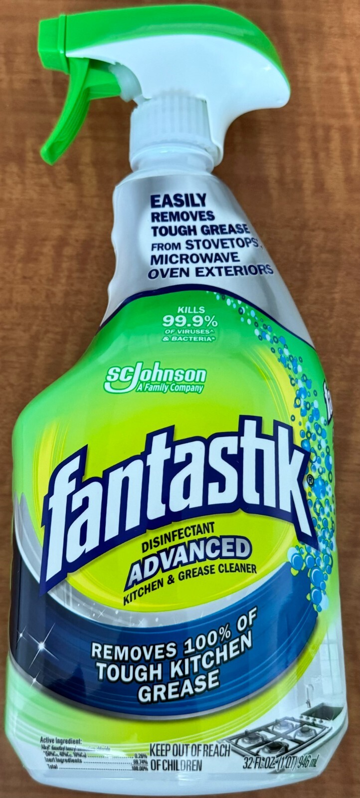 Pack of 10 Fantastik Advanced Kitchen and Grease Cleaner 32 Fl oz