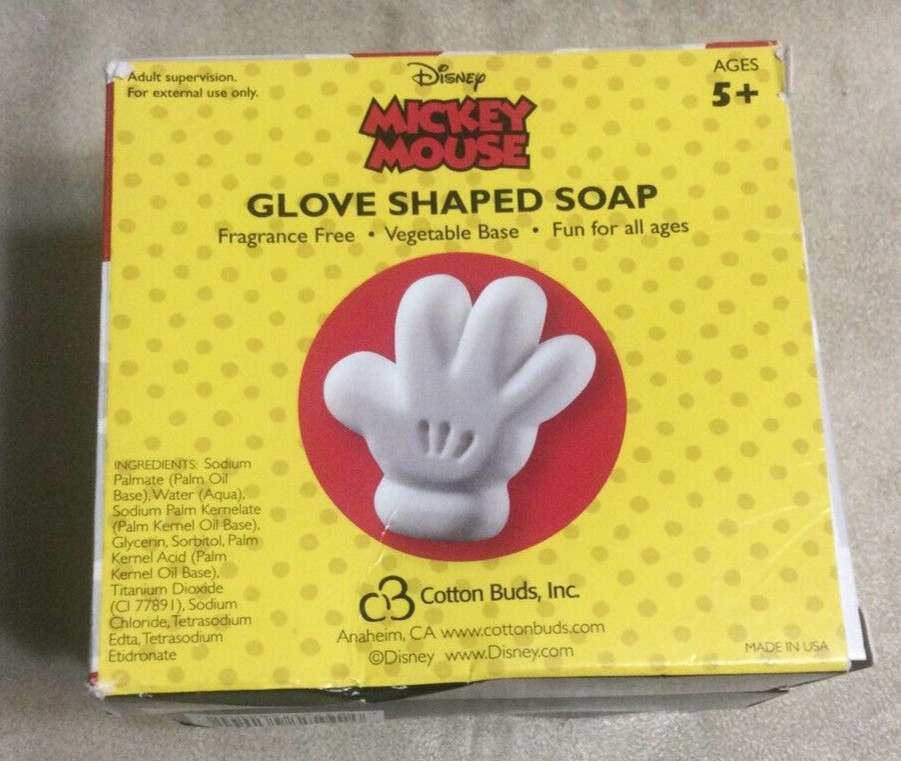 3 Boxed Fragrance Free Disney Mickey Mouse Glove Shaped Soap