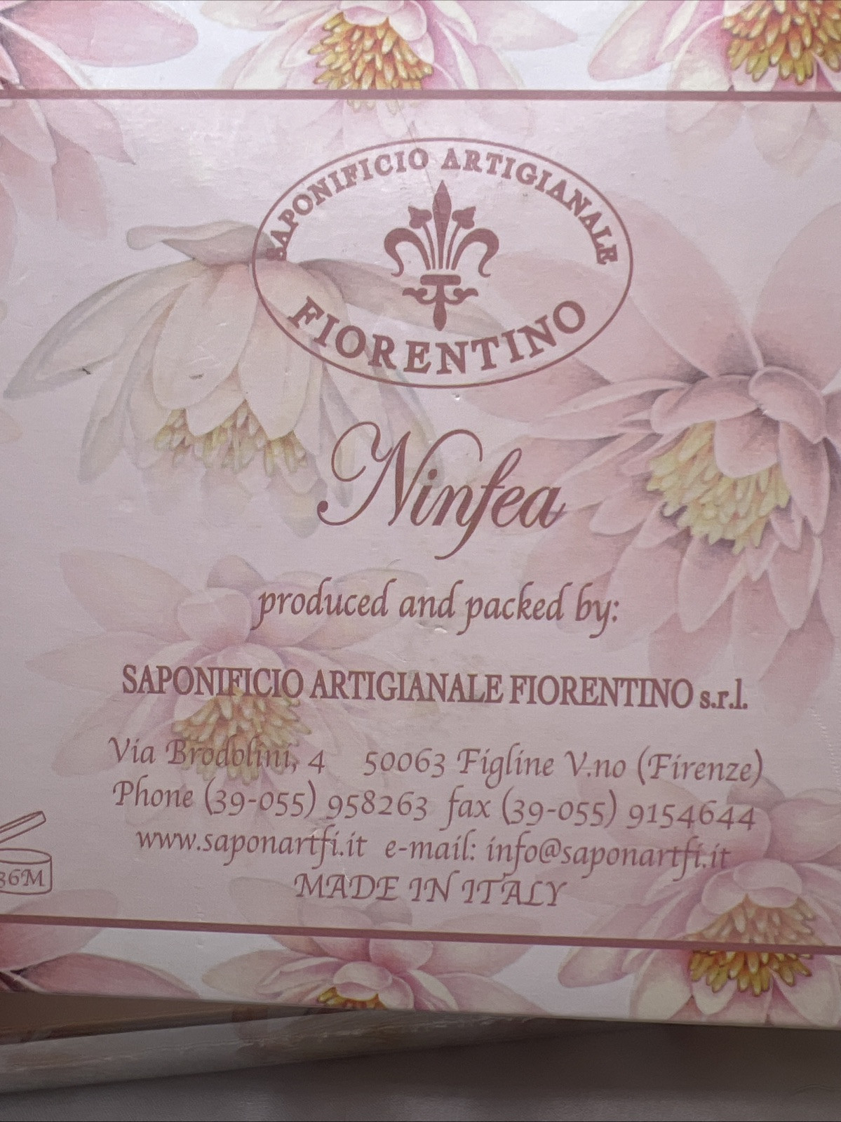 Saponificio Artigianale Fiorentino Soap Water Lily Blossom 3x 4.40oz Italy