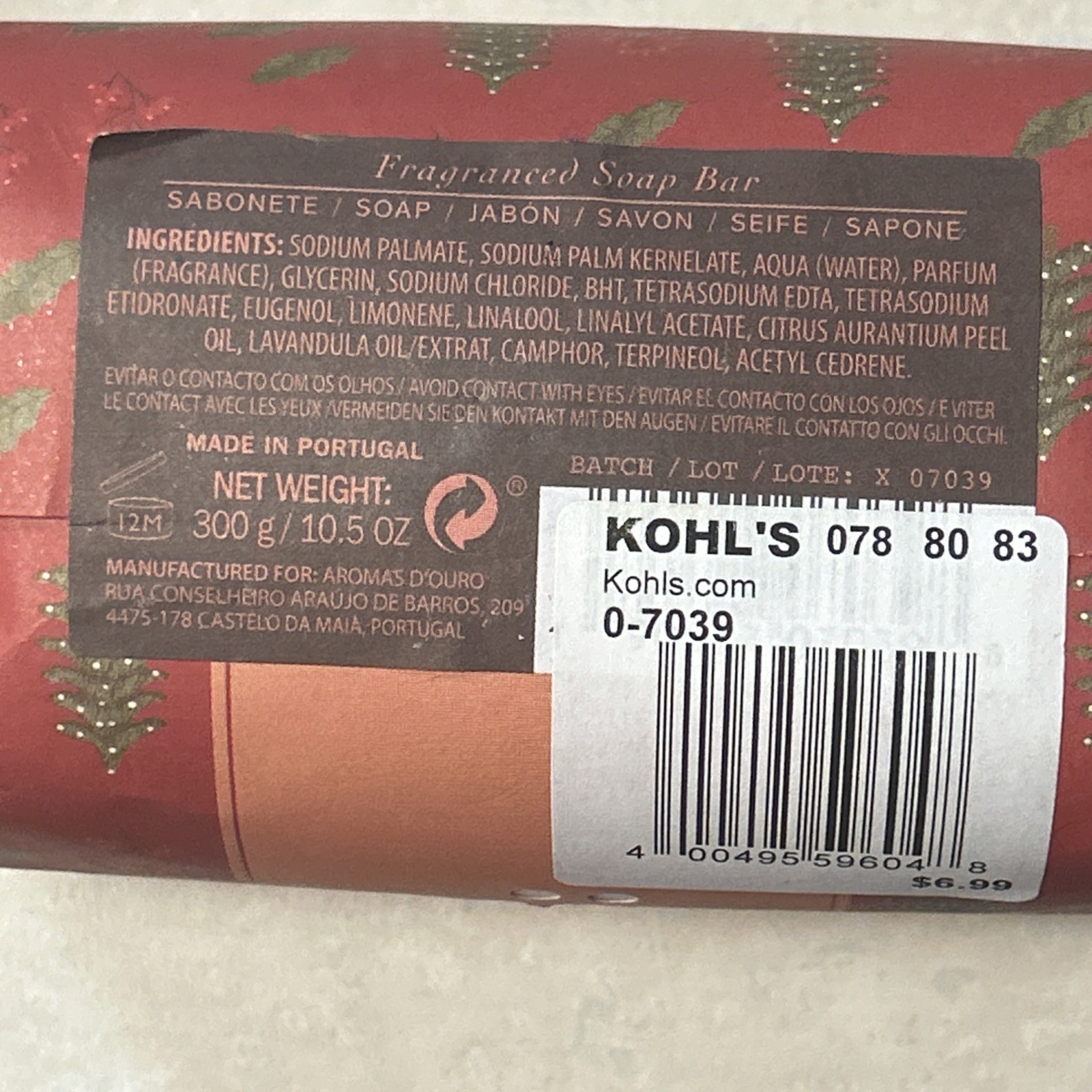 Aromas d’Ouro Winter Forest aromatic soap bar 10.5 Oz Portugal See Photos
