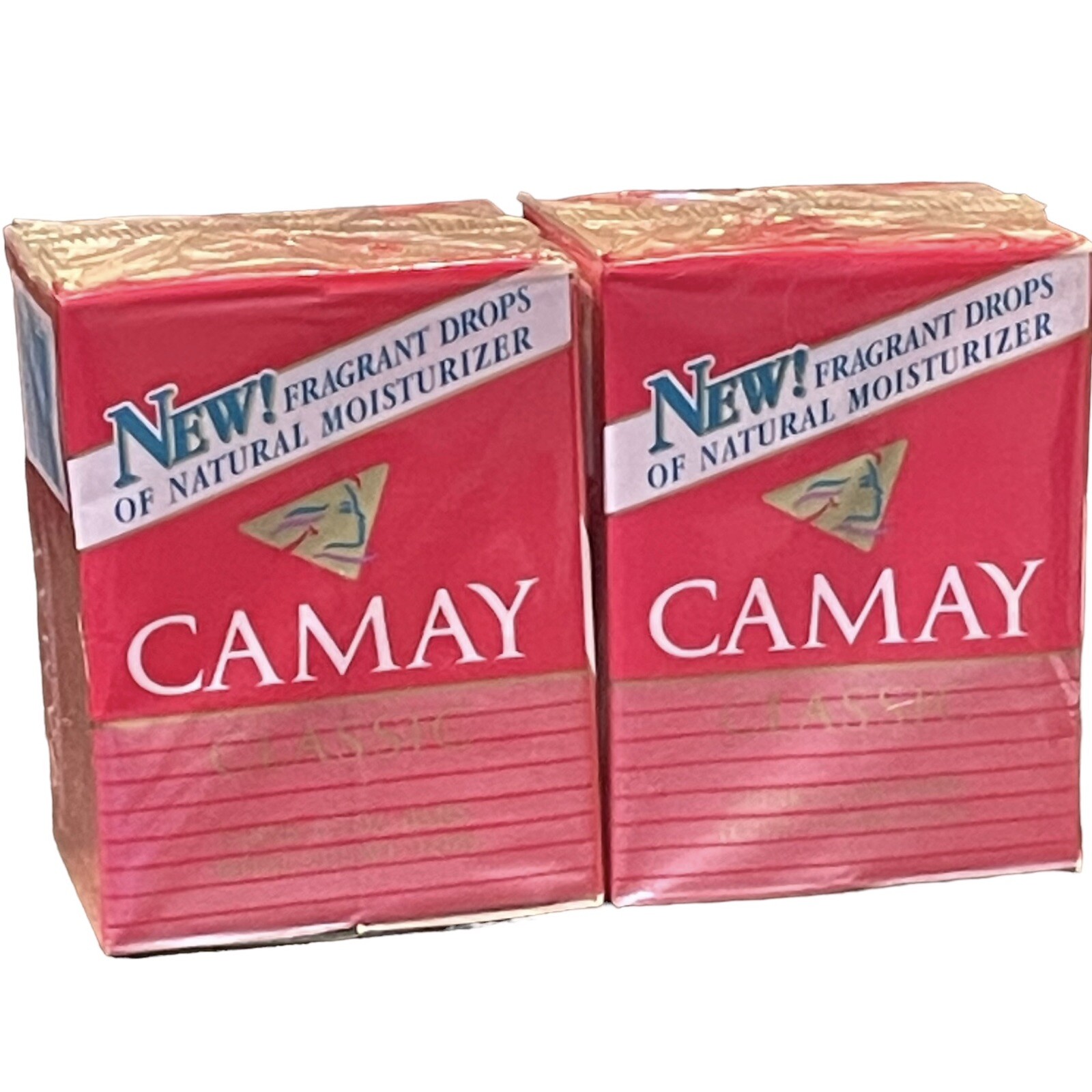 Vintage Camay Soap Pink Classic Fragrance Drops Beauty Large Bars (4.5 Oz) 2 Box
