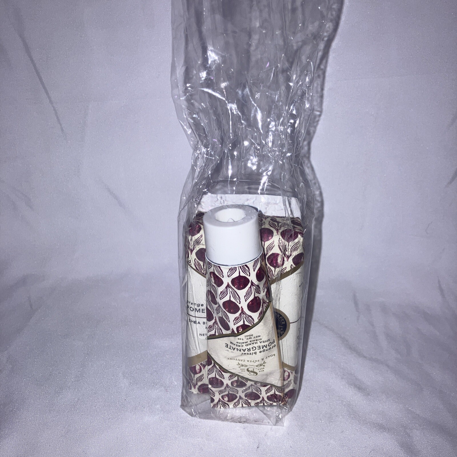 Soap&Paper Factory Set Of 1-Soap 5oz &1-Hand Cream Orange Bitter pomegran .
