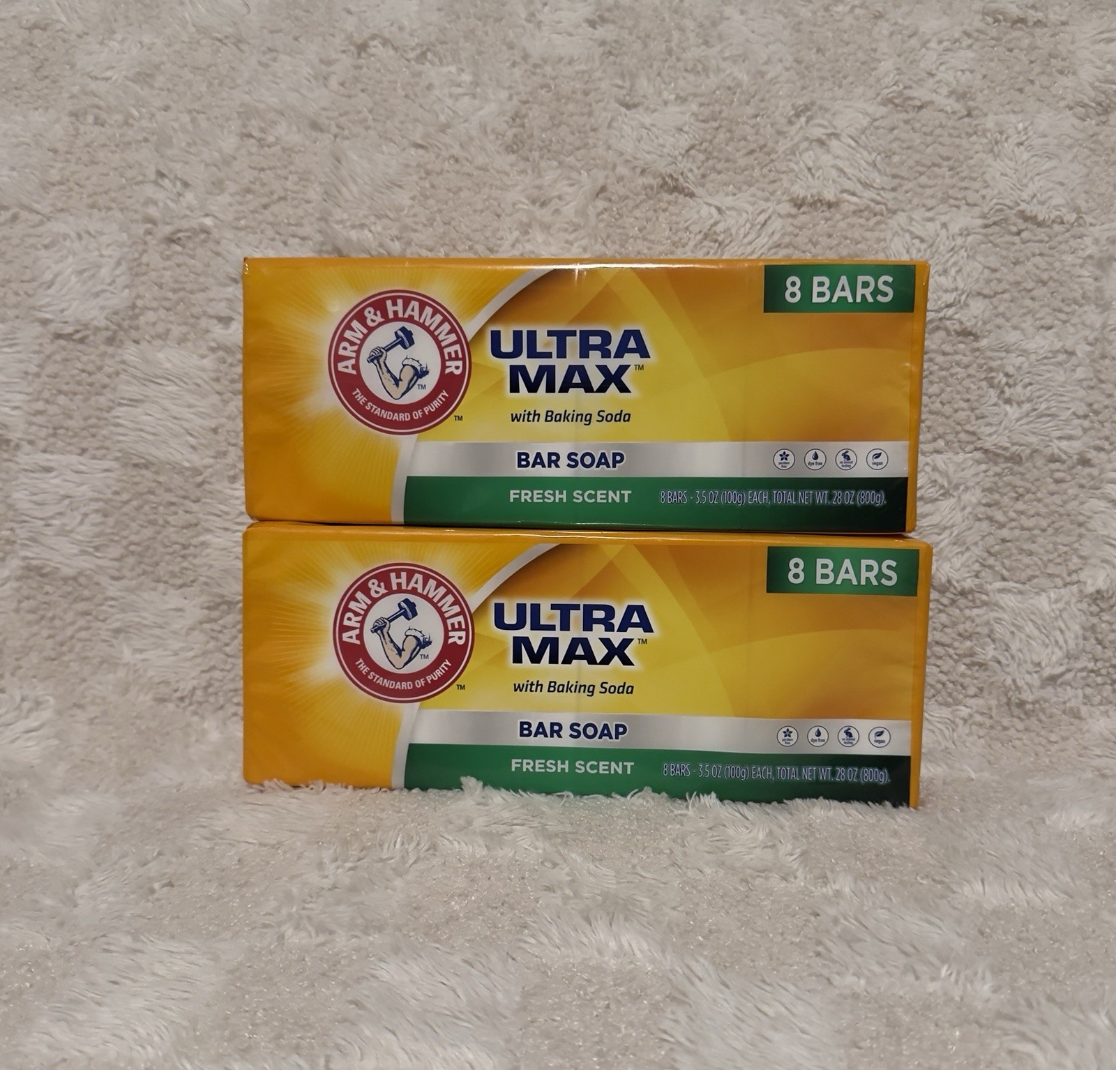 Arm & Hammer Ultra Max Bar Soap 3.5oz Fresh Scent 16 Bars 2 Pack