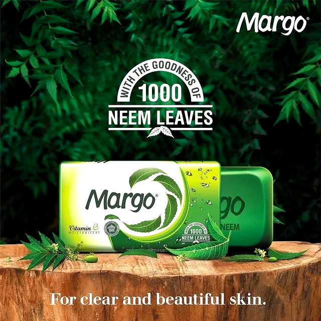 Margo Original Soap Goodness 1000 Neem Leaves 100g x 3 Skin Vitamin E Herbal