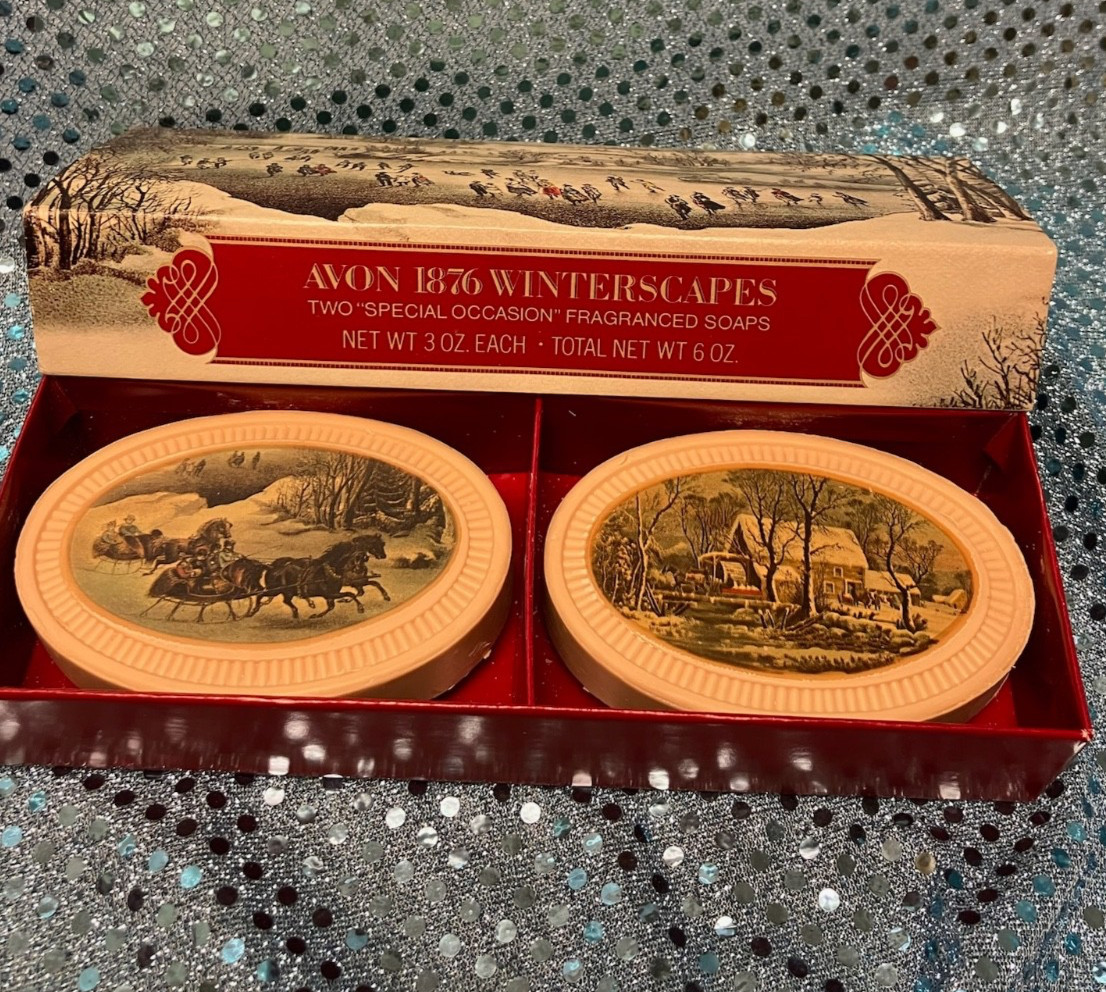 Avon 1876 Winterscapes Special Occasion Fragrance Soap Currier & Ives ~ NOS